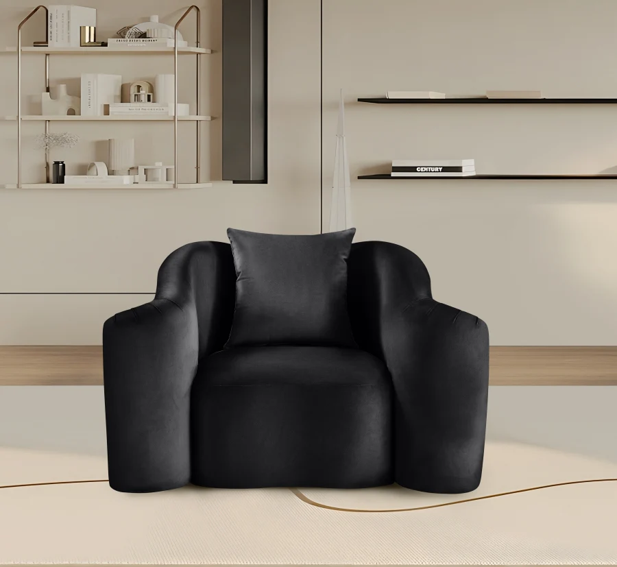 Destin Velvet Upholstered Accent Chair - Image 2