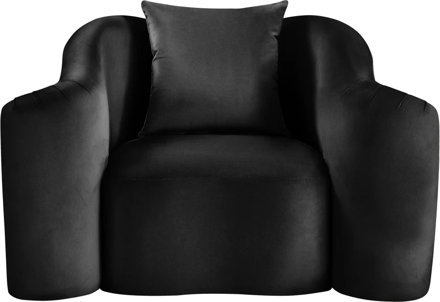 Destin Velvet Upholstered Accent Chair - Image 3