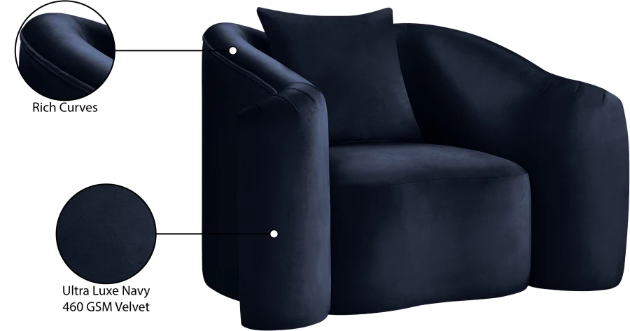 Destin Velvet Upholstered Accent Chair - Image 56