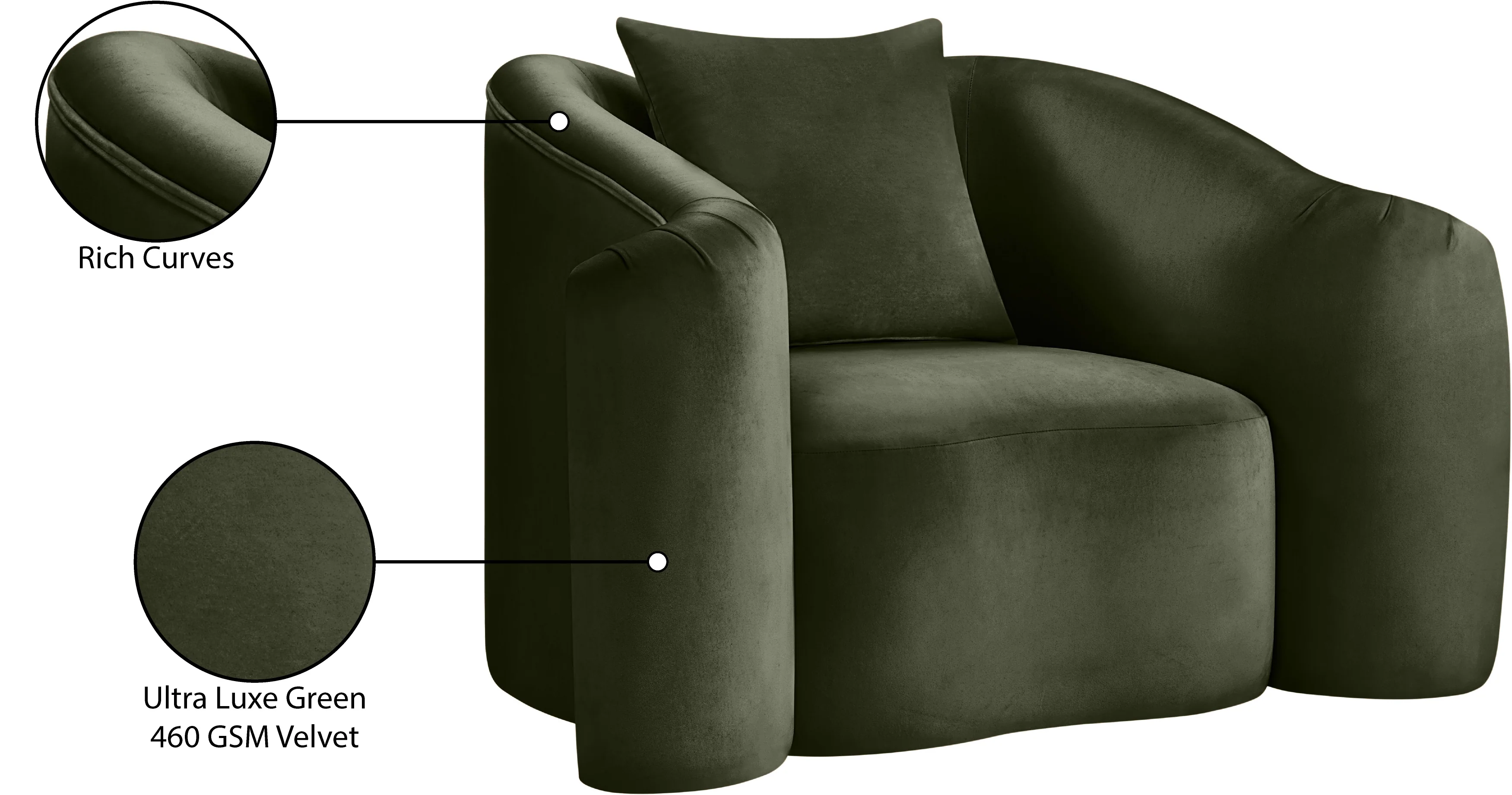 Destin Velvet Upholstered Accent Chair - Image 74