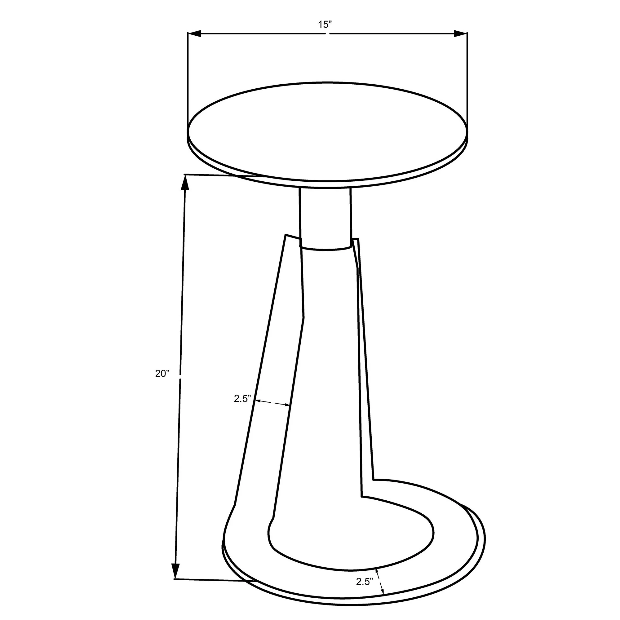 Devas Accent Table in Black Marble and Brass - Image 8