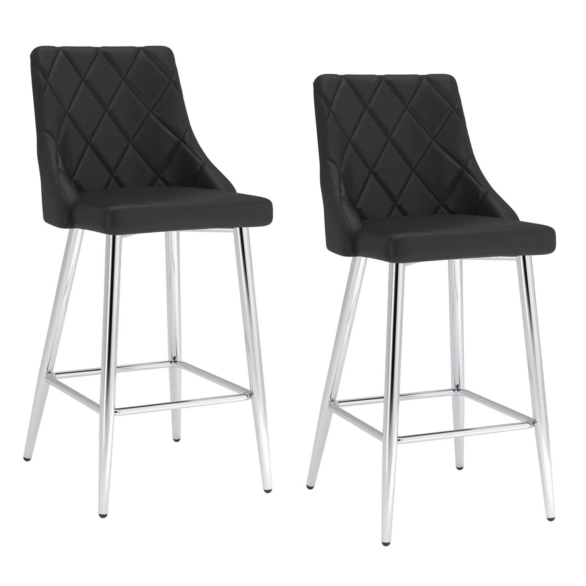 Devo 26" Counter Stool, set of 2, in Black - Image 7