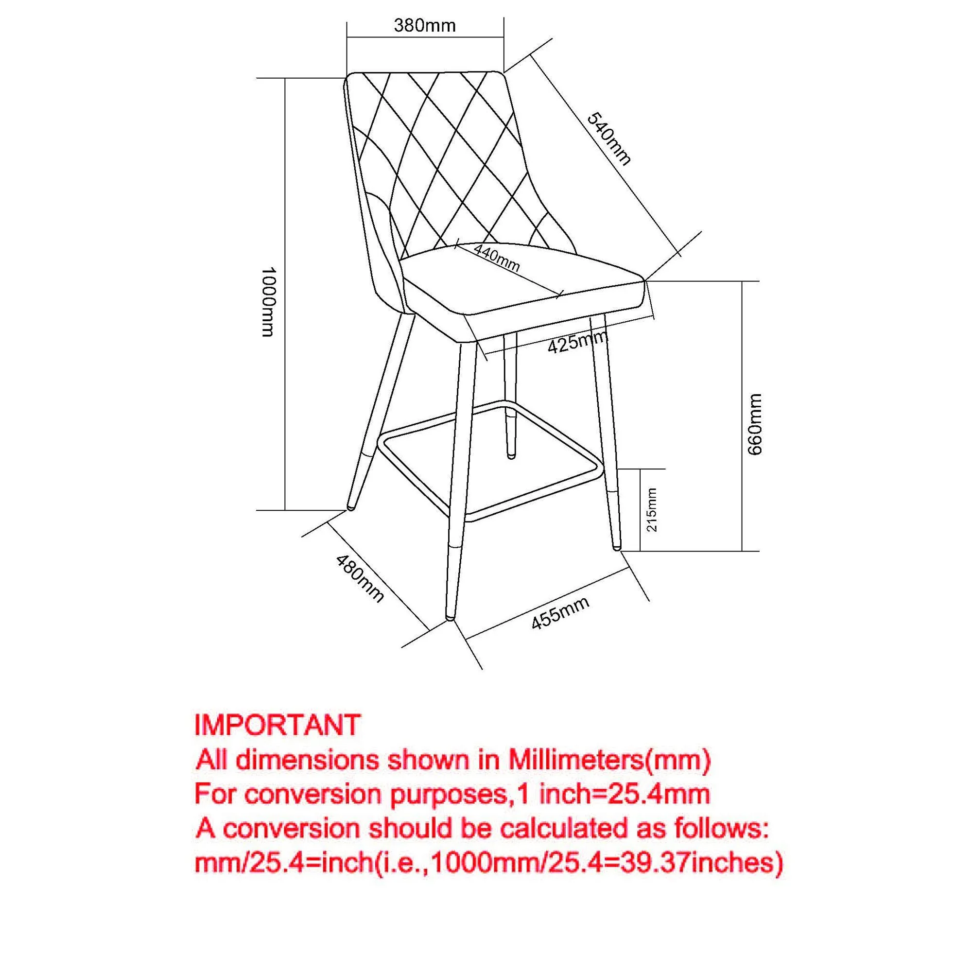 Devo 26" Counter Stool, set of 2, in Black - Image 8