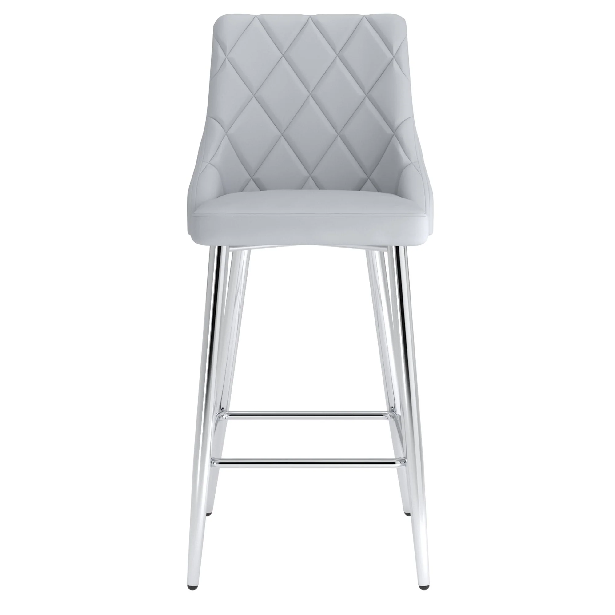 Devo 26" Counter Stool, set of 2, in Light Grey - Image 4
