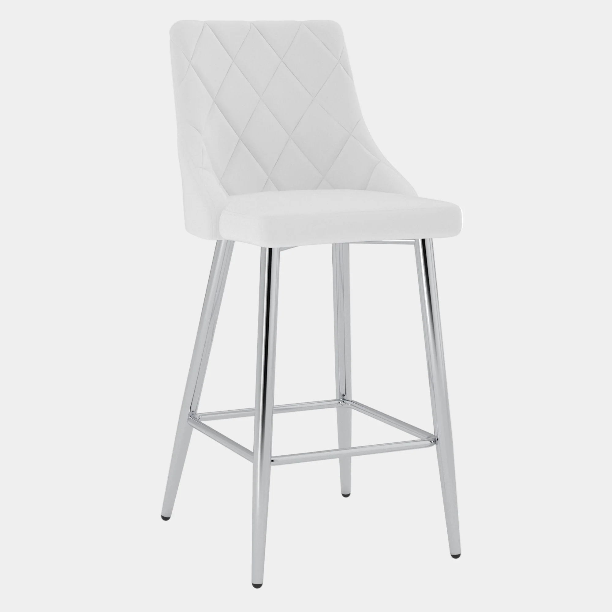 Devo 26" Counter Stool, set of 2, in White