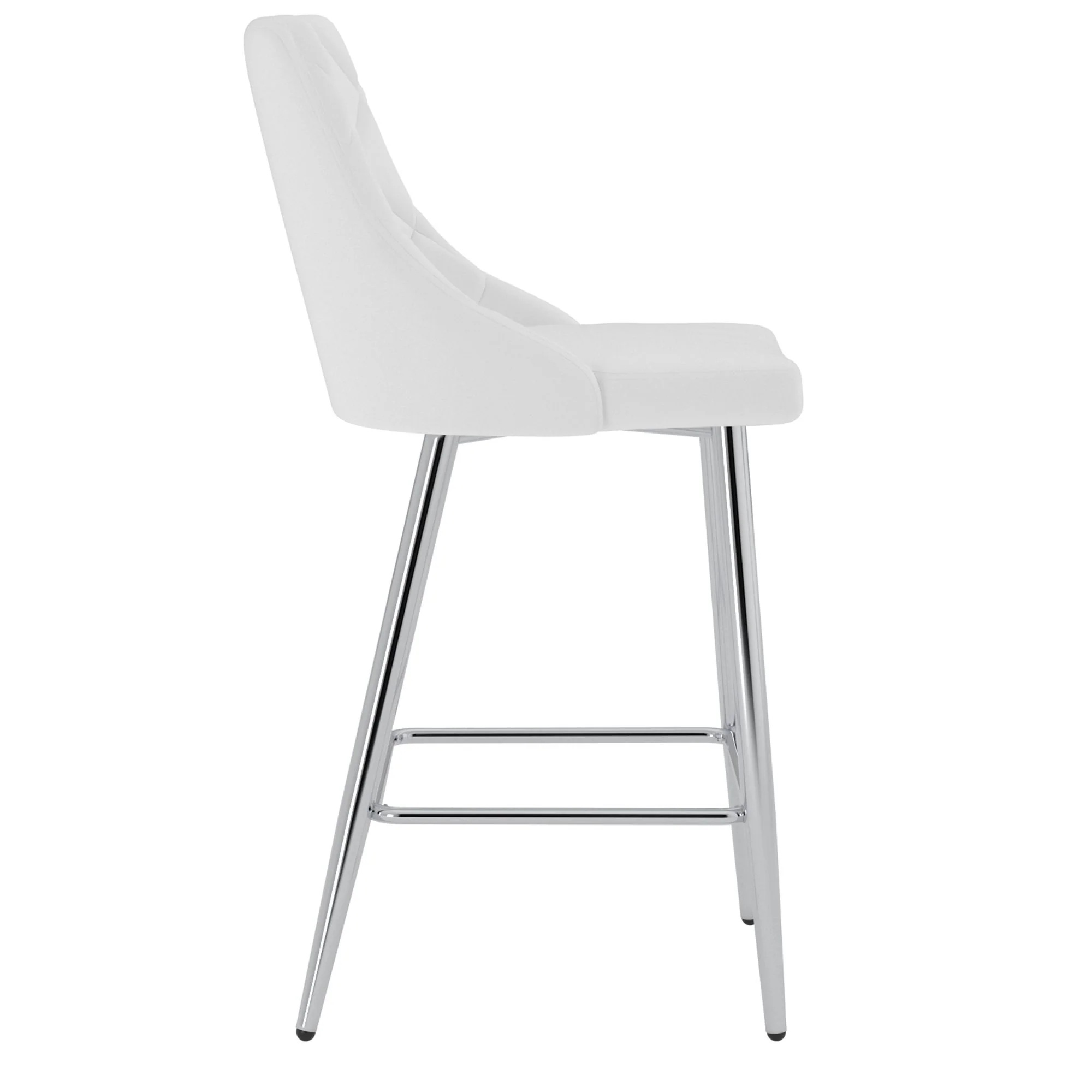 Devo 26" Counter Stool, set of 2, in White - Image 3