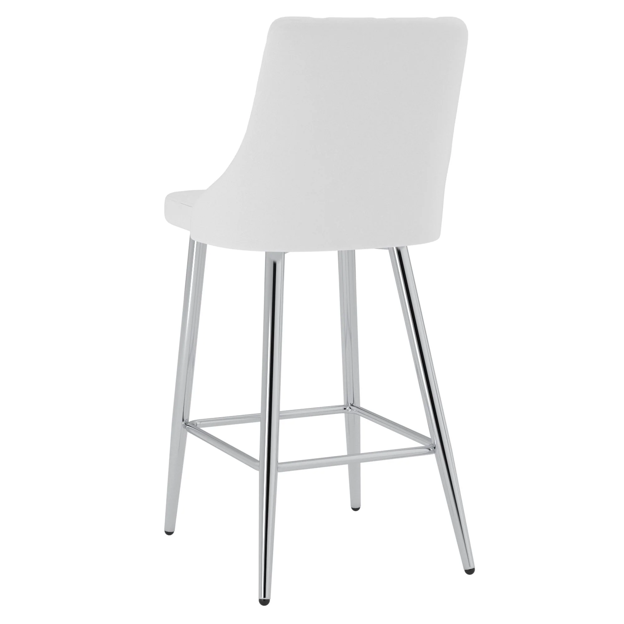 Devo 26" Counter Stool, set of 2, in White - Image 4