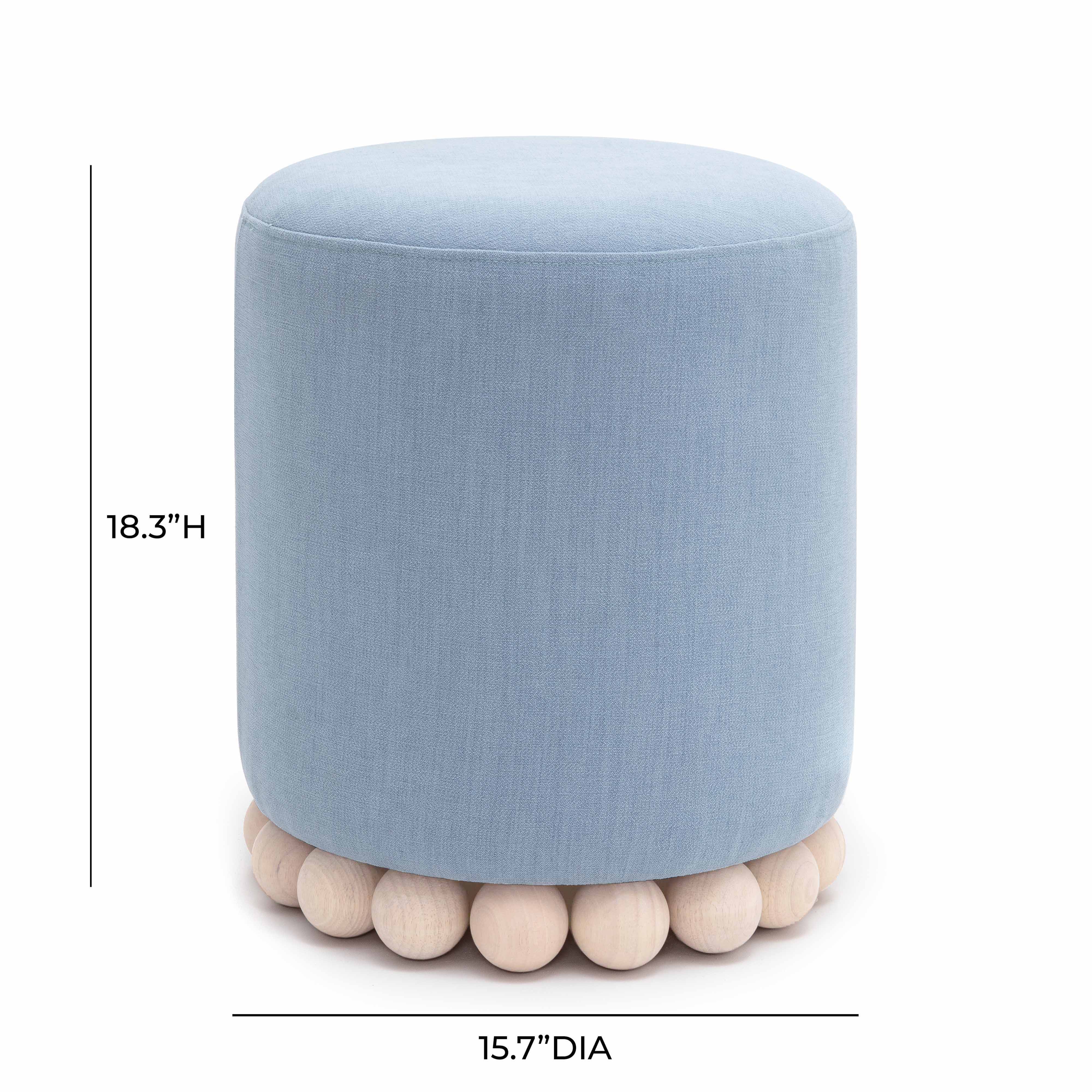 Dex Upcycled Performance Fabric Ottoman - Image 7