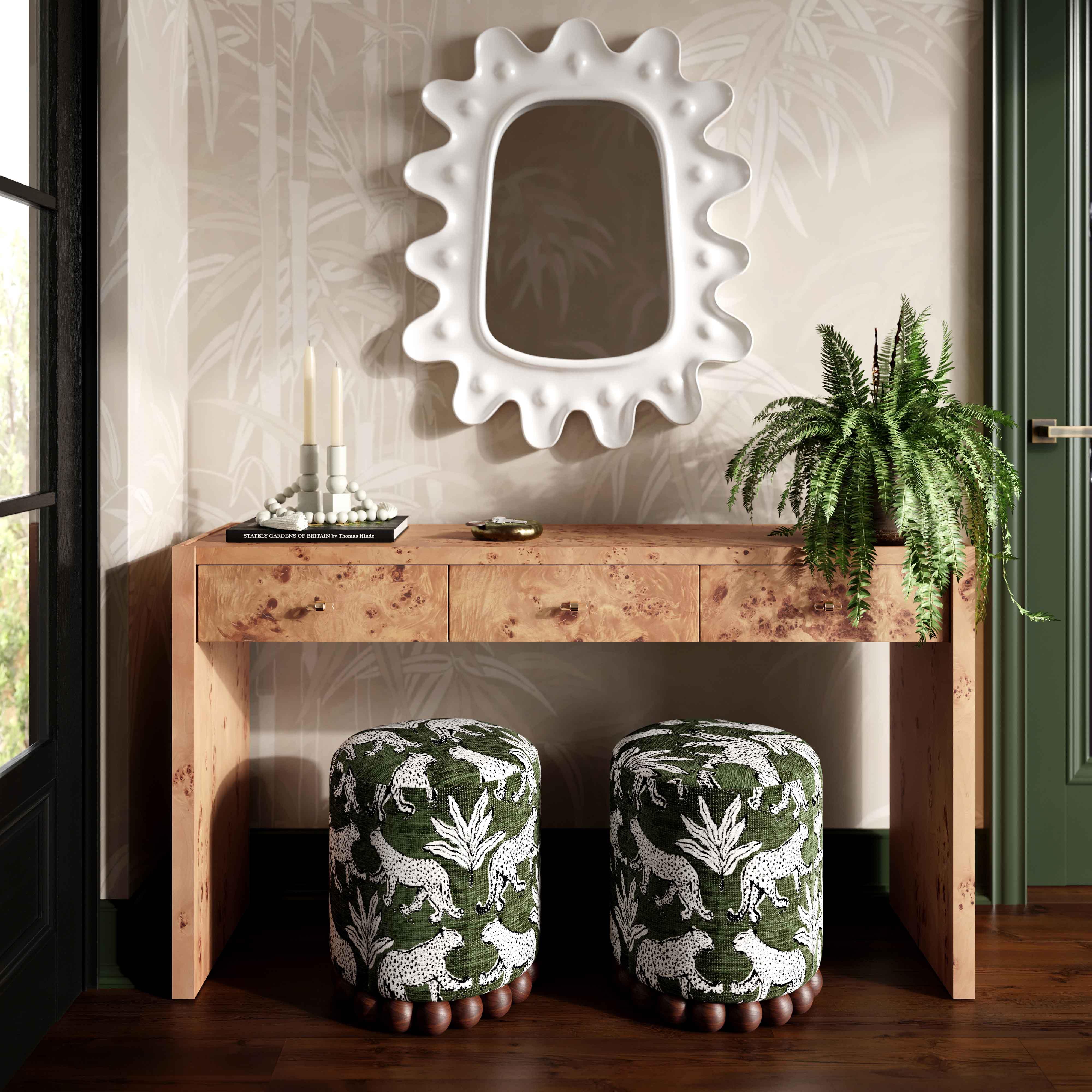 Dex Leopard Performance Jacquard Ottoman - Image 9