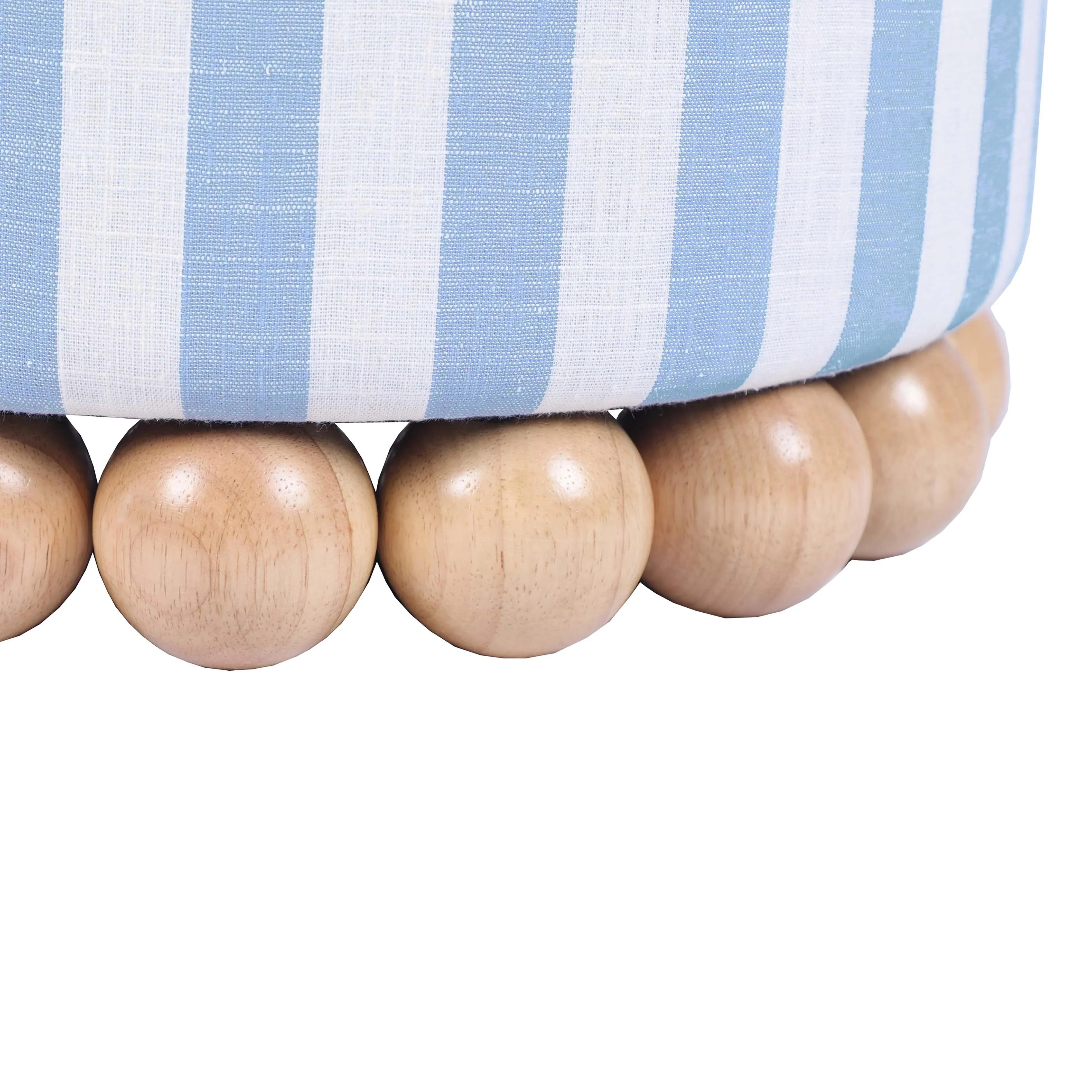 Dex Striped Linen Ottomans - Image 13