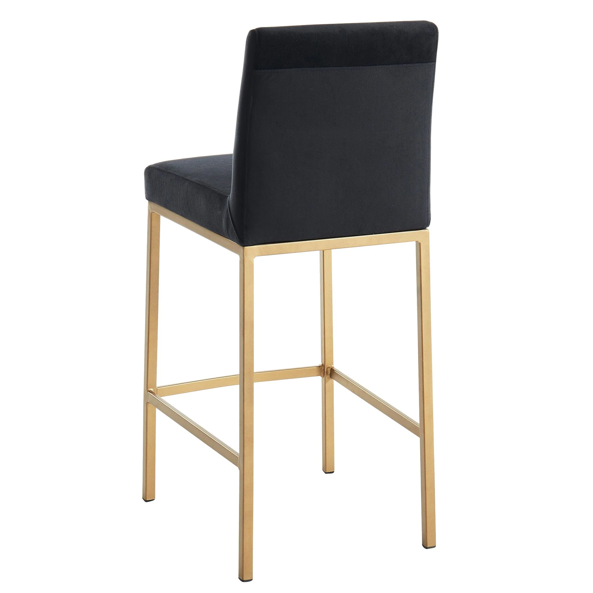 Diego 26" Counter Stool, set of 2, in Black and Aged Gold Leg - Image 3