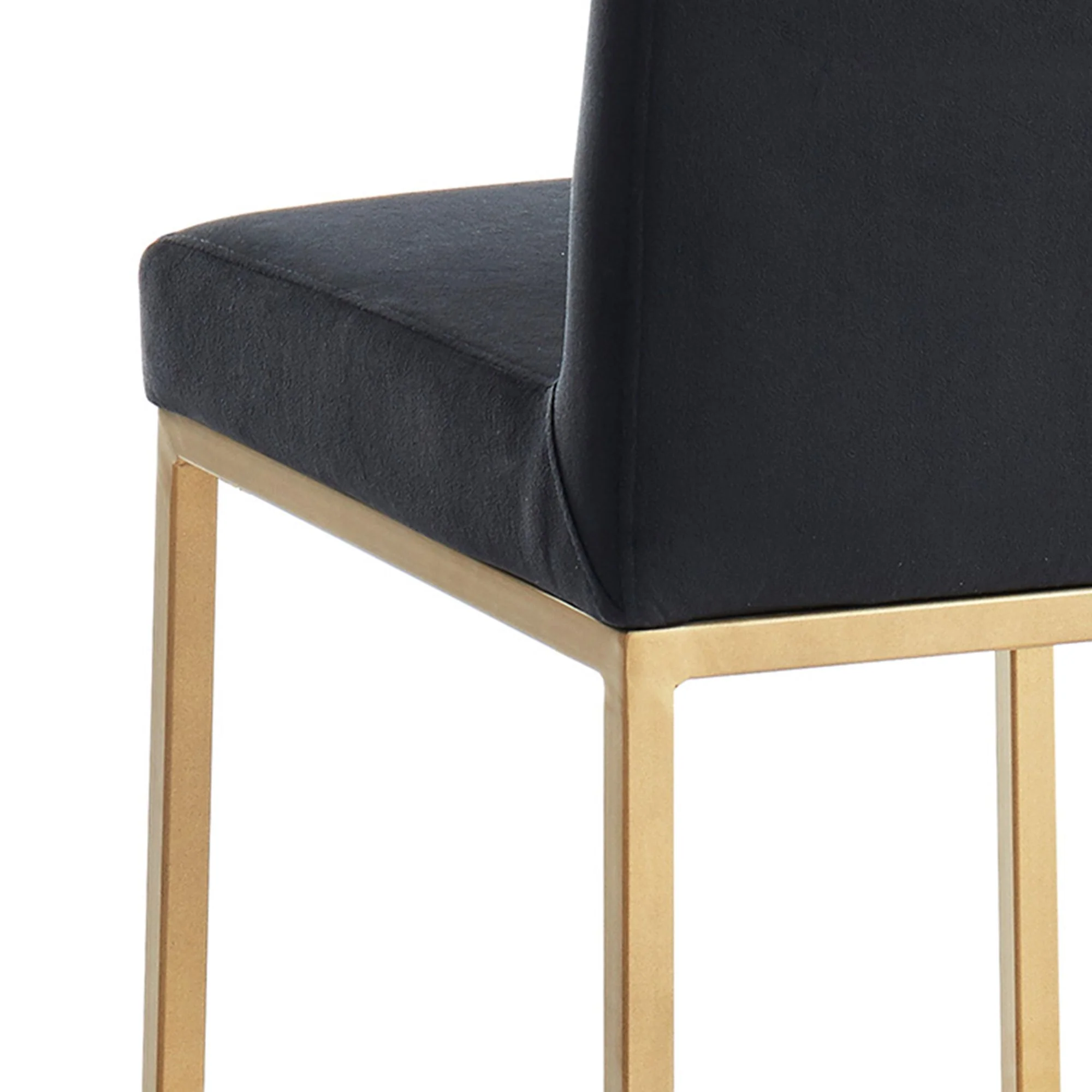Diego 26" Counter Stool, set of 2, in Black and Aged Gold Leg - Image 5