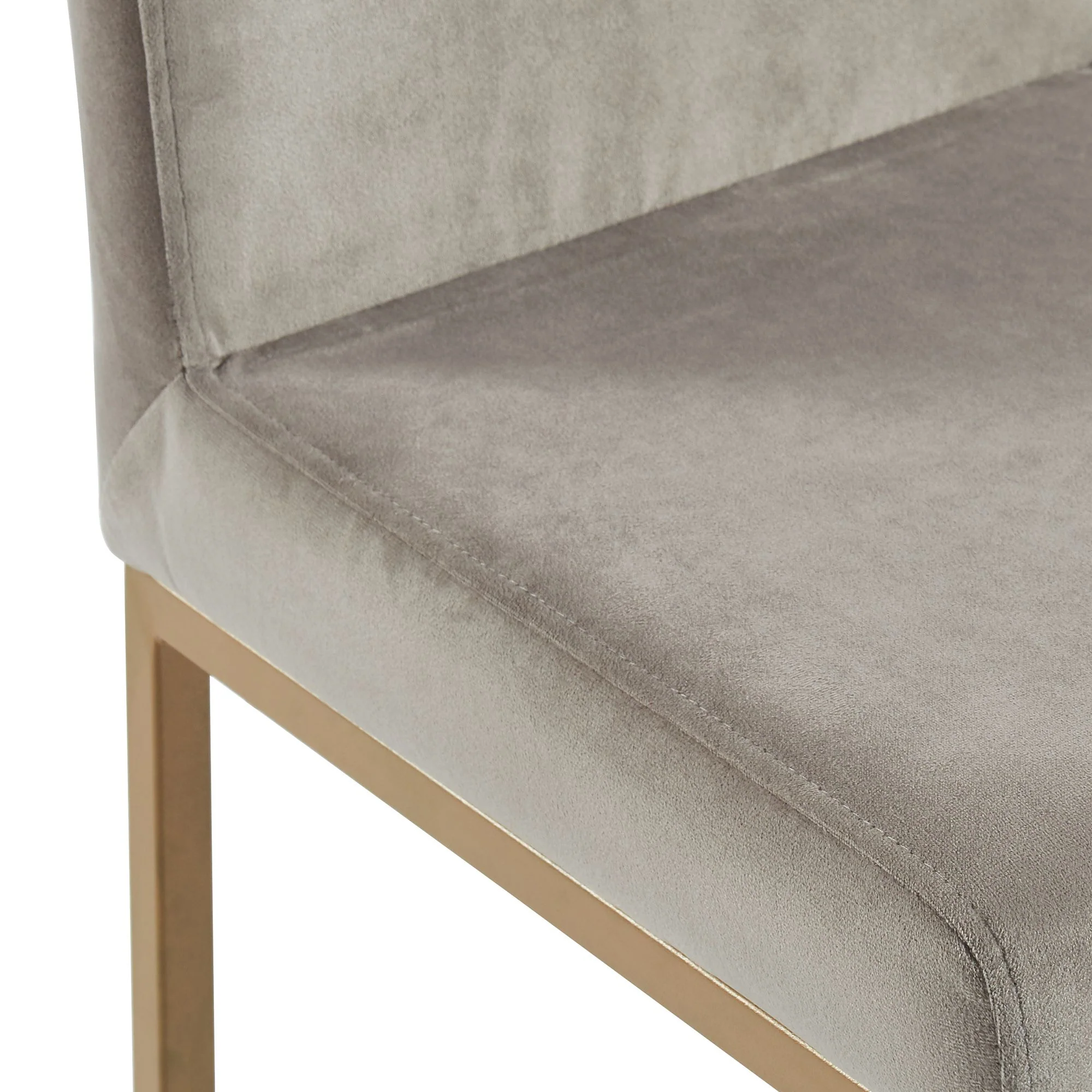 Diego 26" Counter Stool, set of 2, in Grey and Aged Gold Leg - Image 4