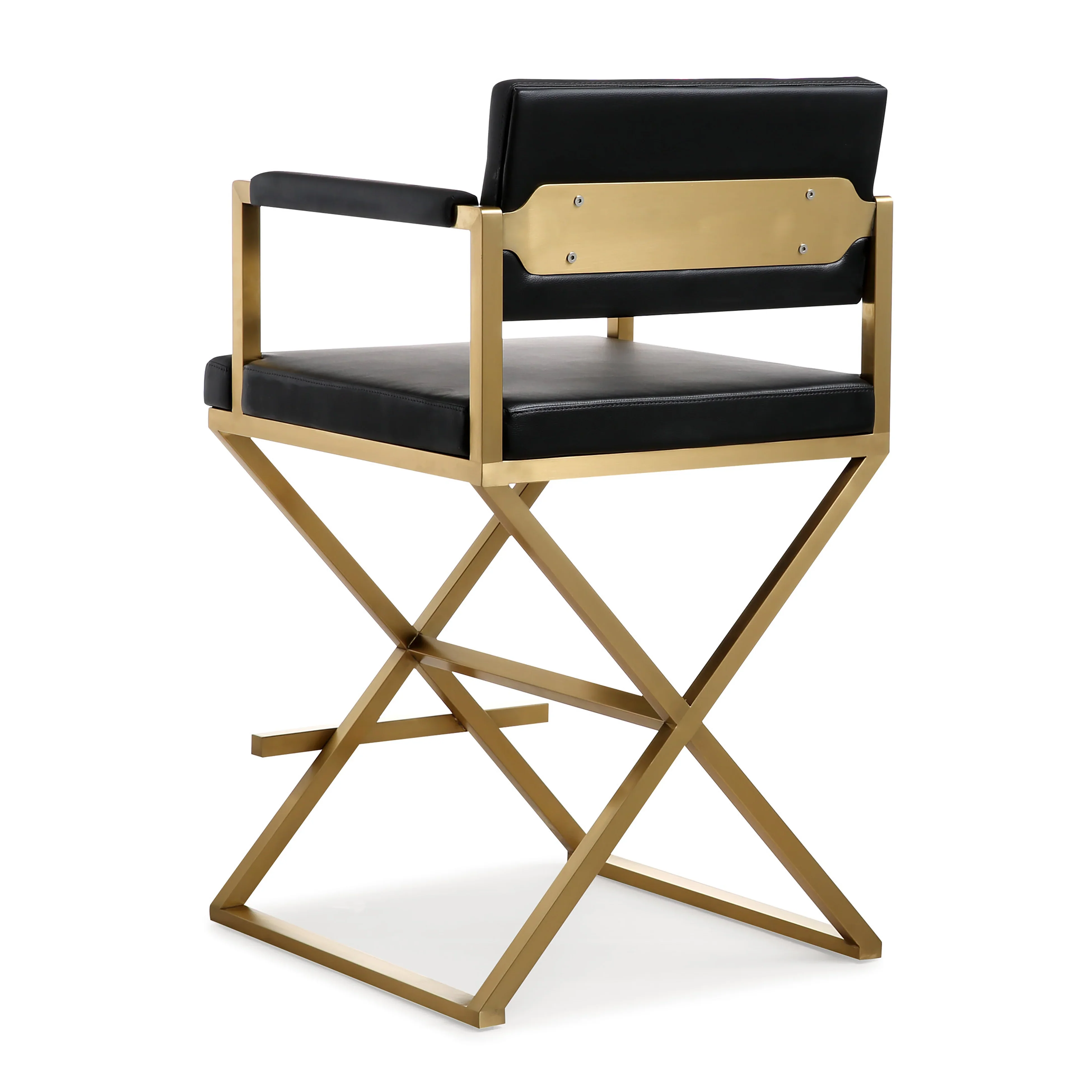 Director Performance Vegan Leather Stool with Gold Base - Image 14
