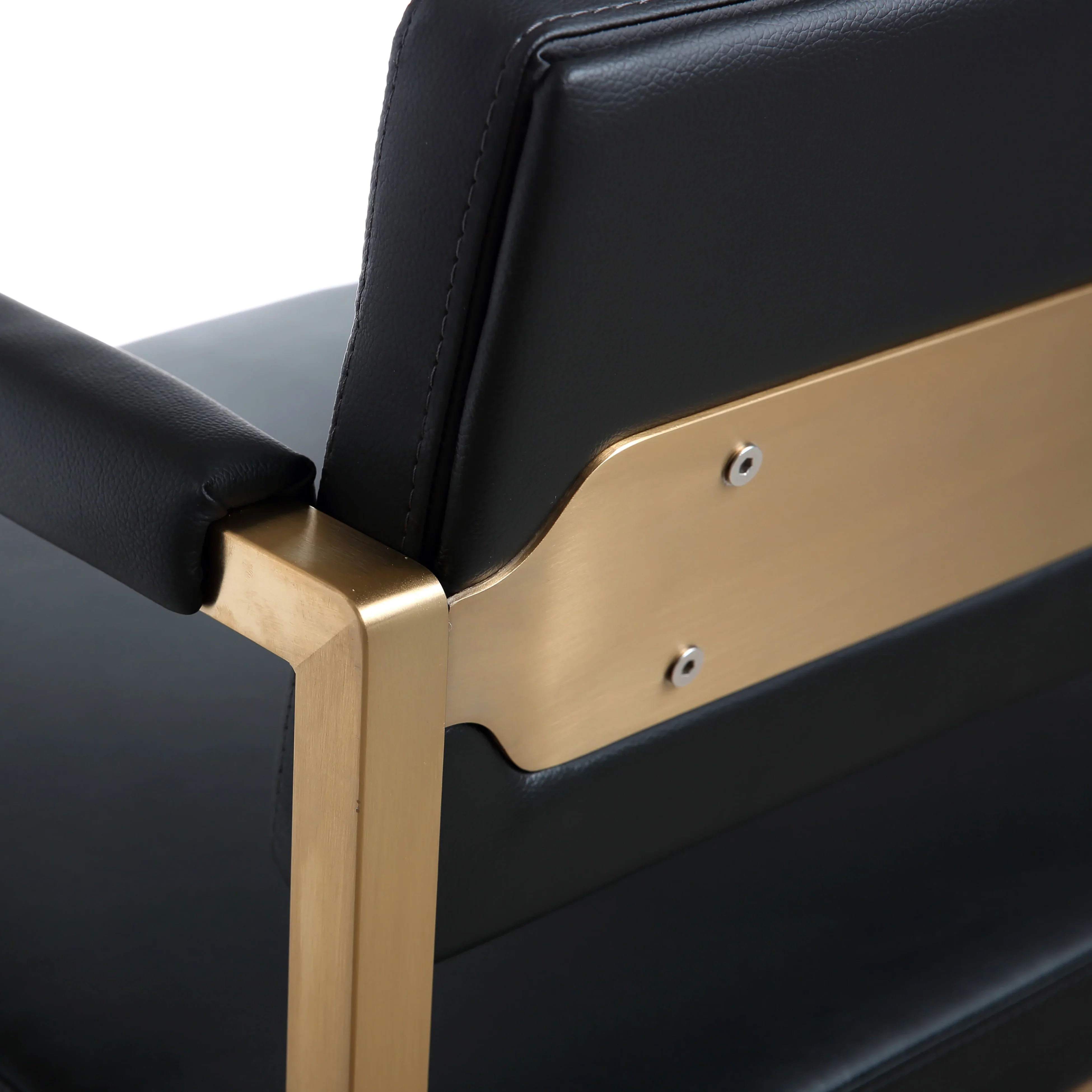 Director Performance Vegan Leather Stool with Gold Base - Image 15