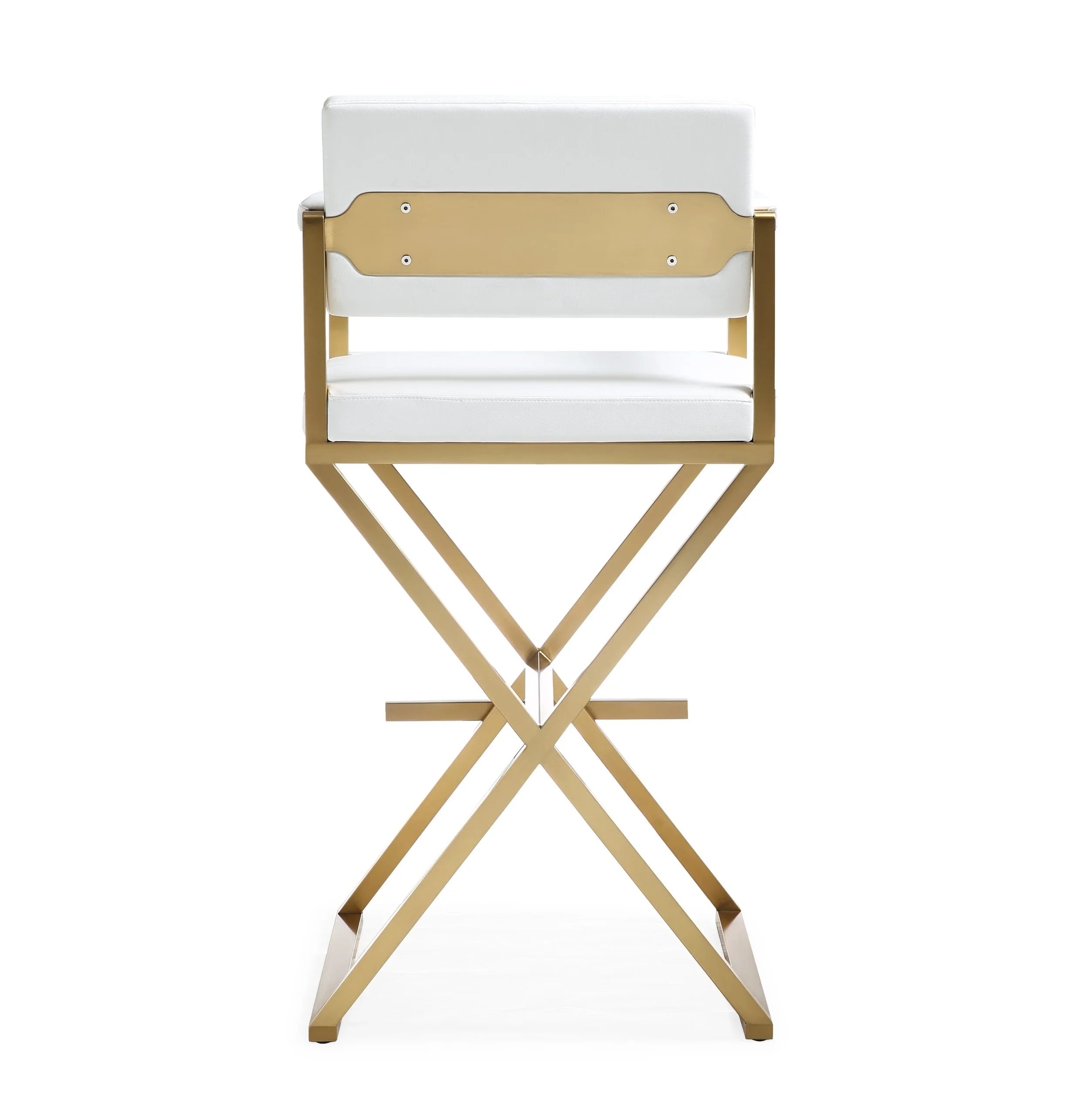 Director Performance Vegan Leather Stool with Gold Base - Image 23