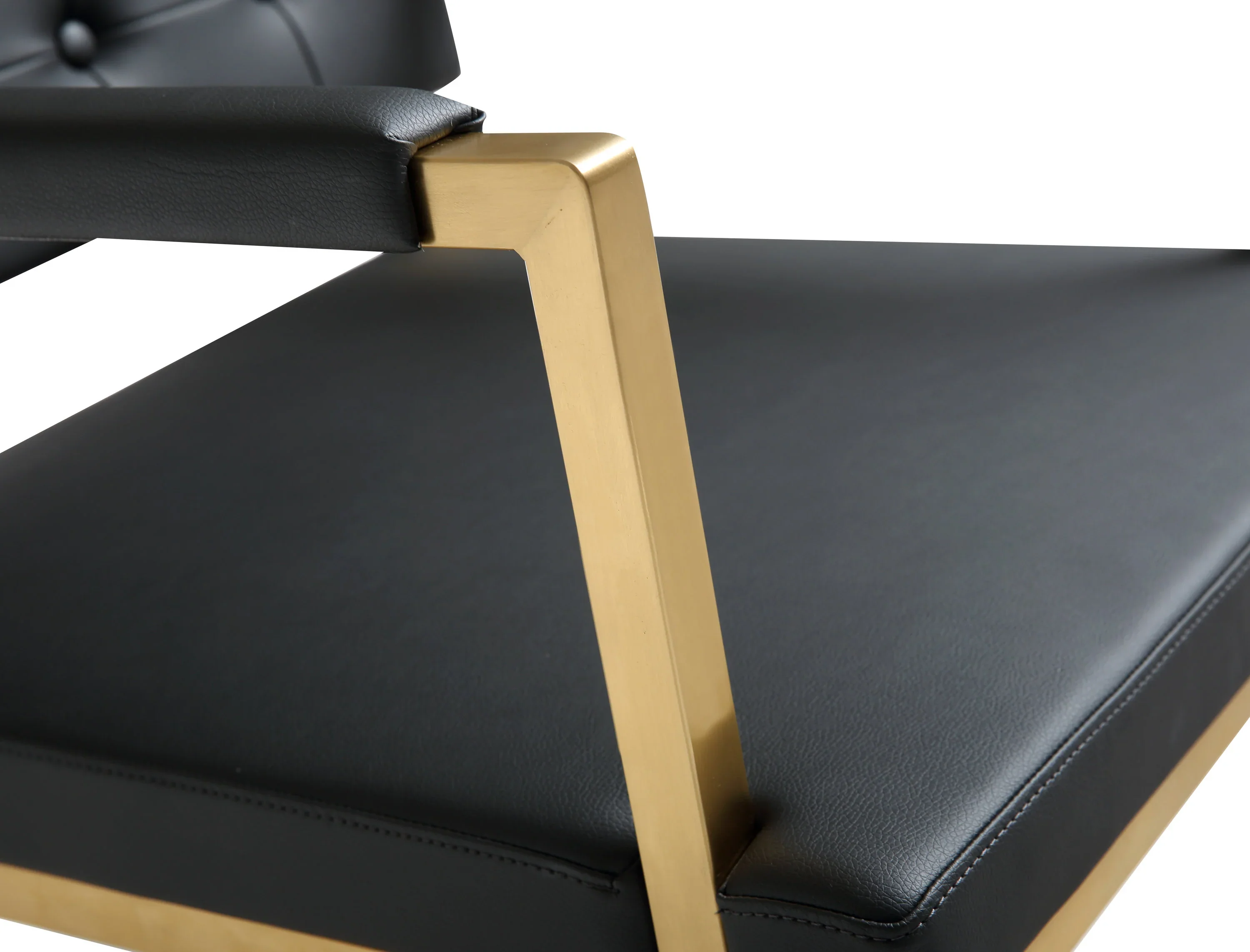 Director Performance Vegan Leather Stool with Gold Base - Image 6