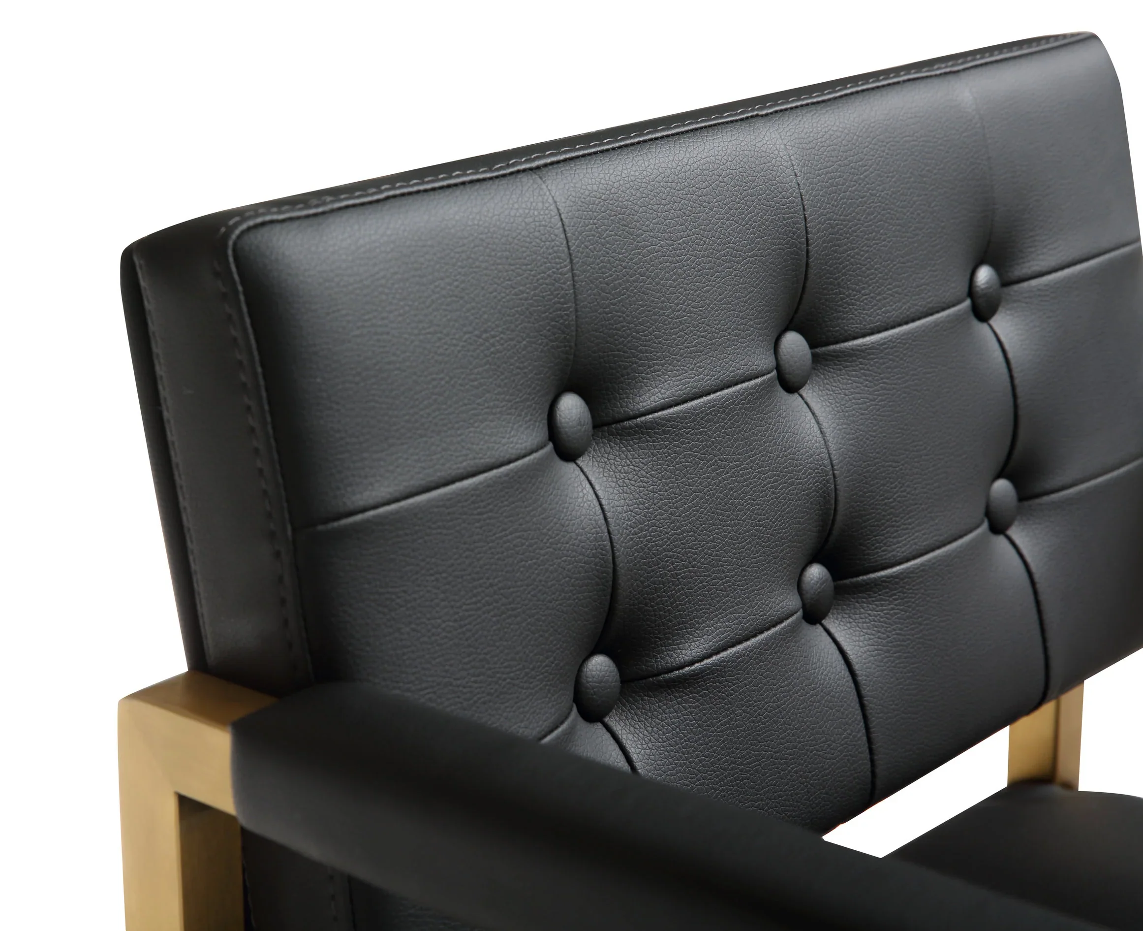 Director Performance Vegan Leather Stool with Gold Base - Image 7
