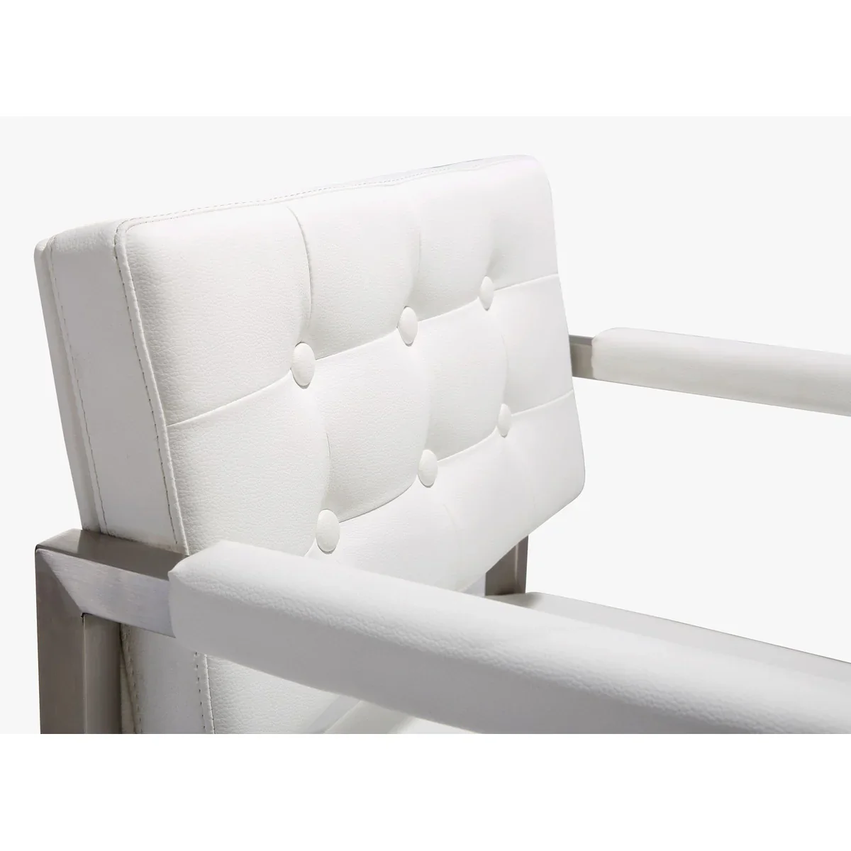 Director Performance Vegan Leather Stool with Silver Base - Image 15