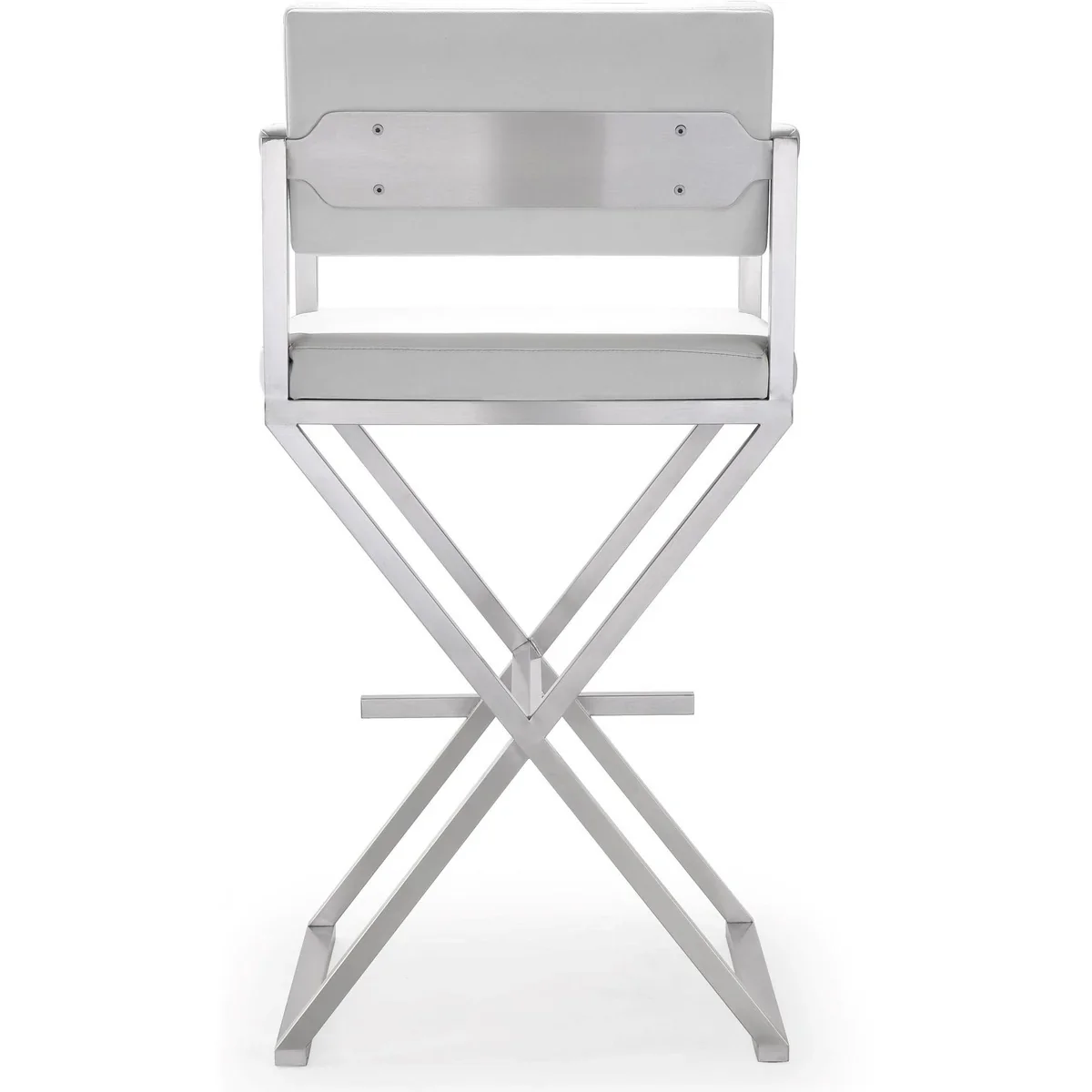 Director Performance Vegan Leather Stool with Silver Base - Image 5