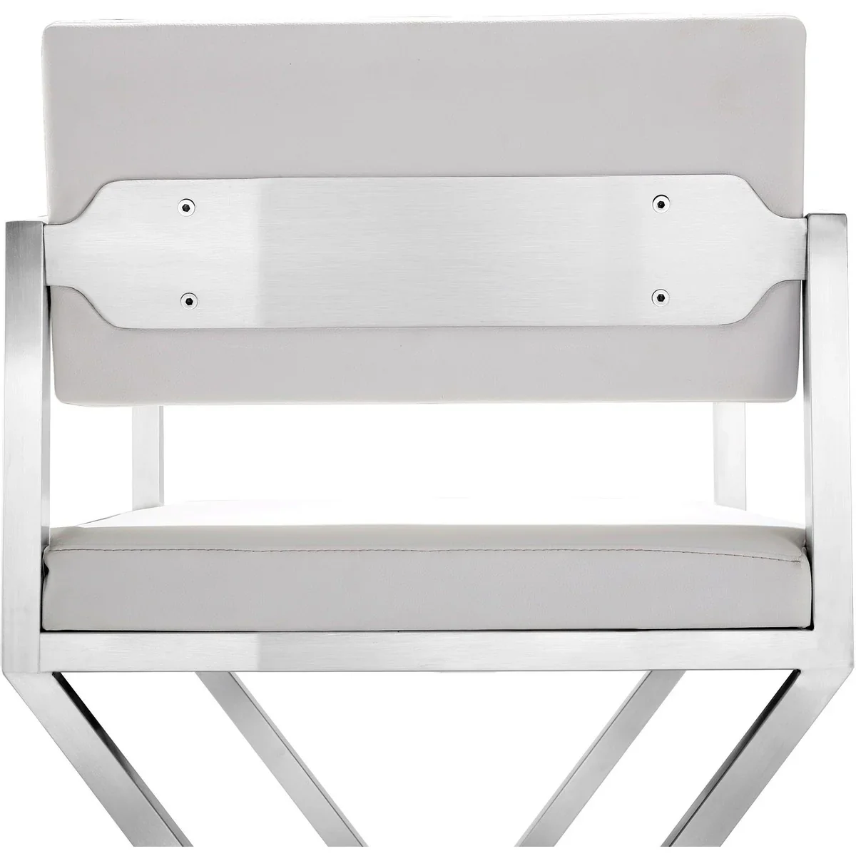 Director Performance Vegan Leather Stool with Silver Base - Image 7