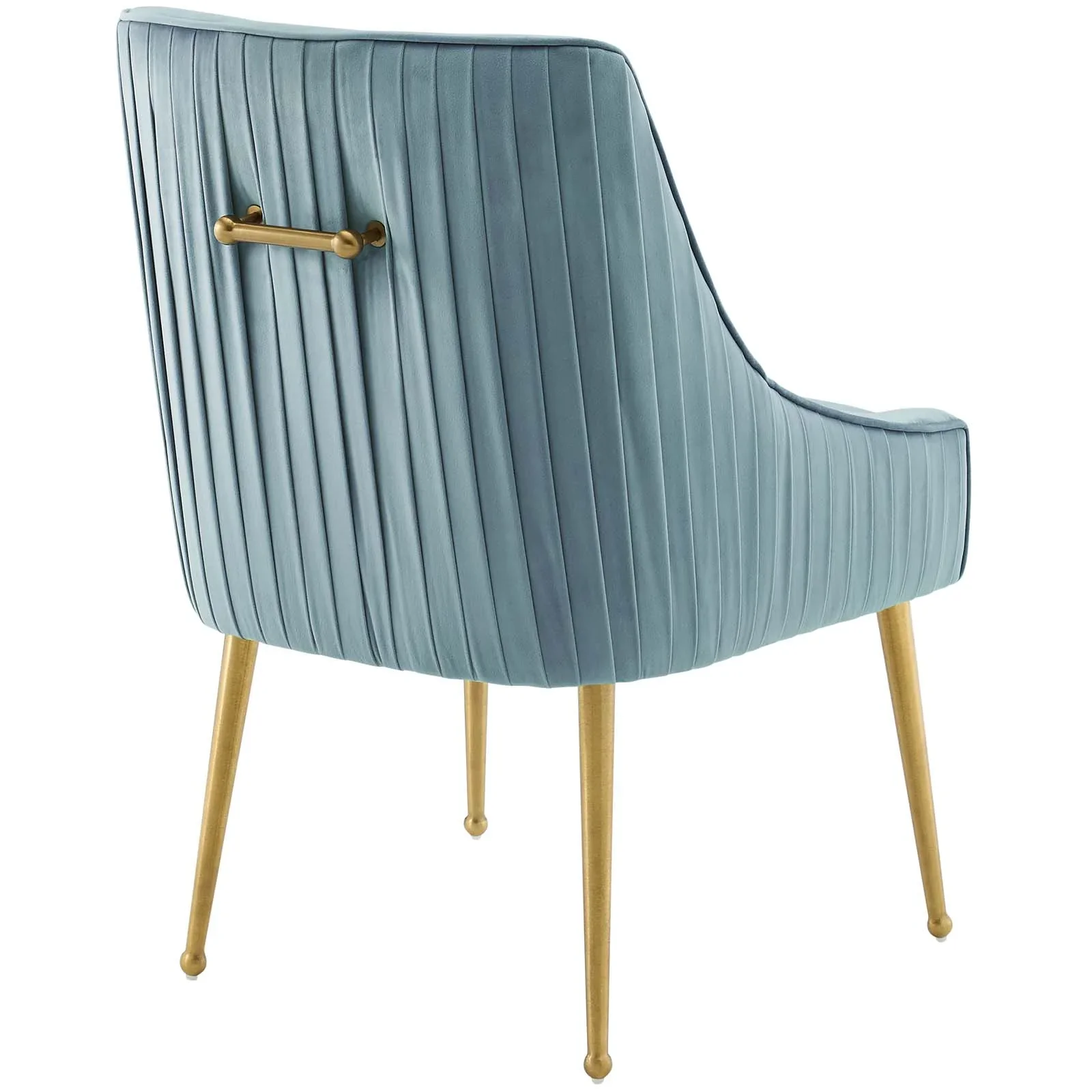 Discern Pleated Back Upholstered Performance Velvet Dining Chair Set of 2 - Image 8