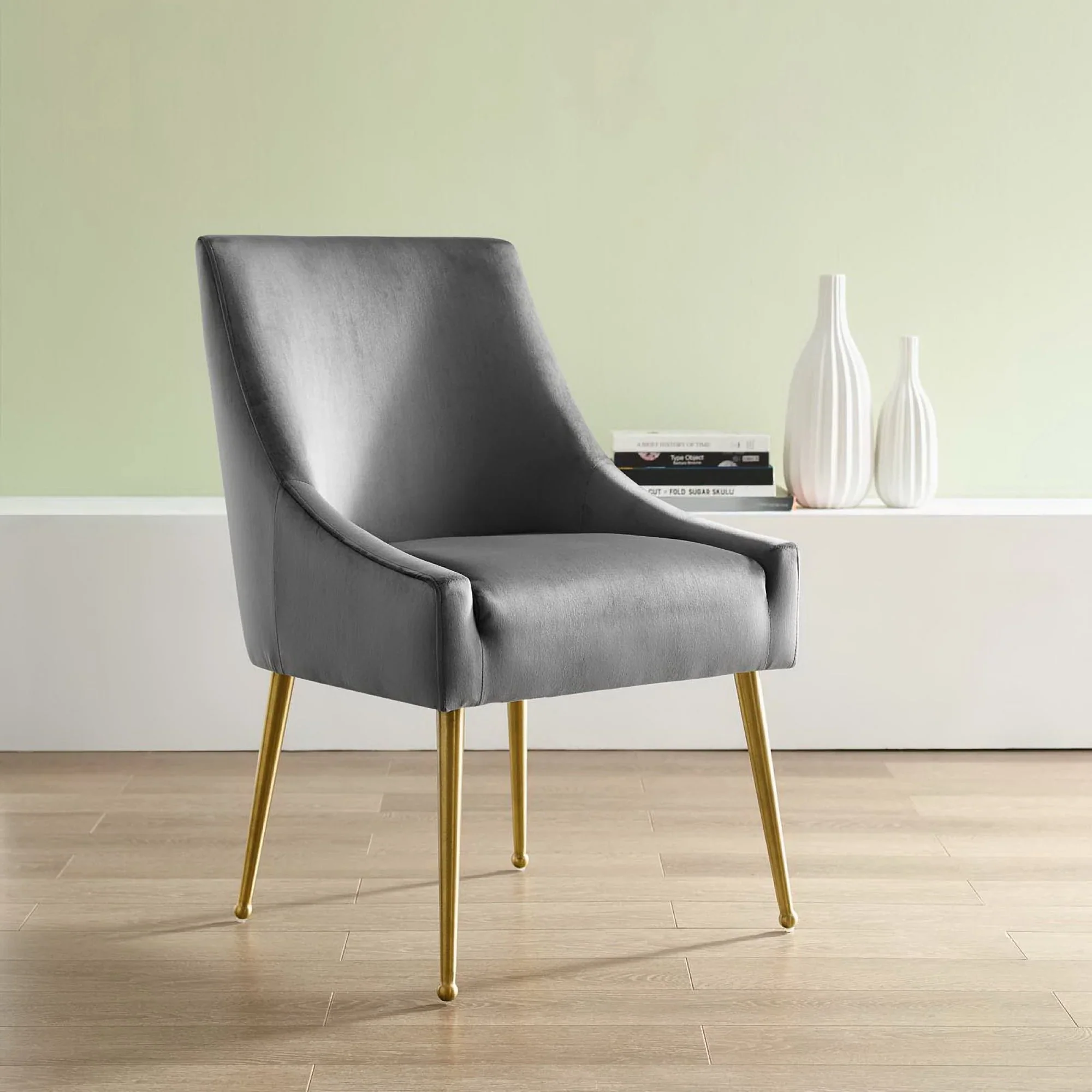 Discern Upholstered Performance Velvet Dining Chair - Image 8