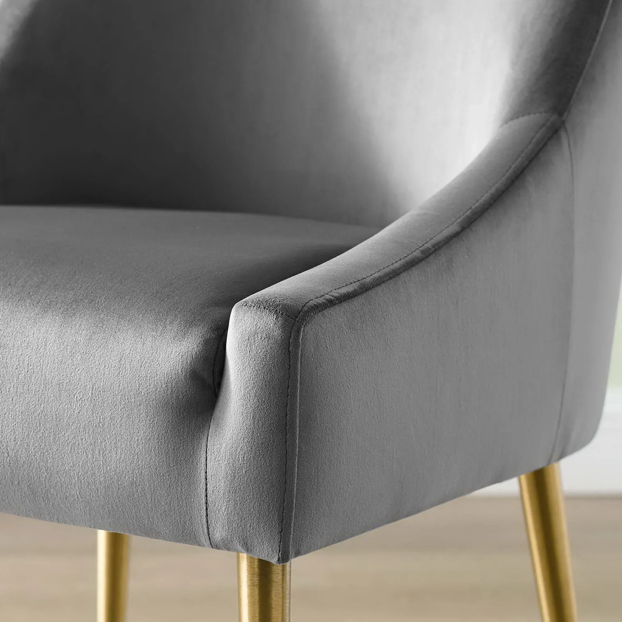 Discern Upholstered Performance Velvet Dining Chair - Image 9