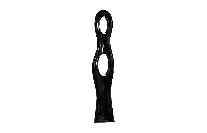 Double Circle Sculpture, Gel Coat Black - Image 3