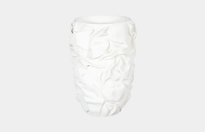 Drape Planter, White Stone