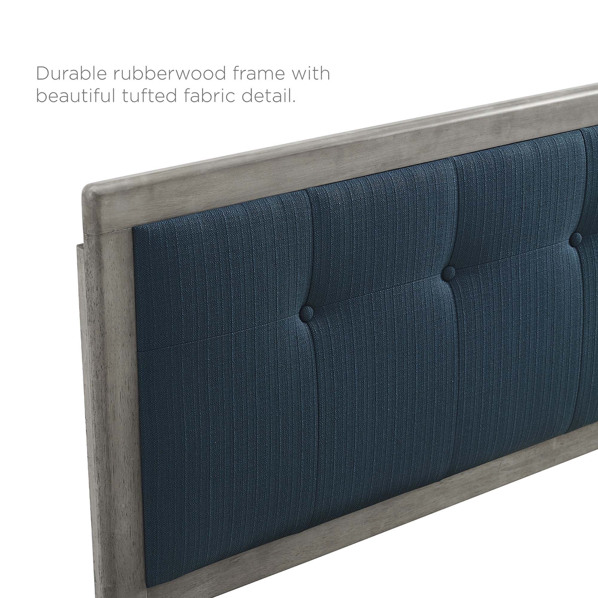 Draper Tufted Fabric and Wood Headboard - Image 39