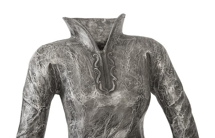 Dress Sculpture, Long Sleeves, Black/Silver, Aluminum - Image 2