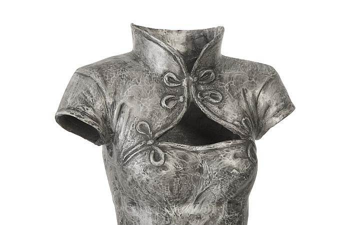 Dress Sculpture, Short Sleeves, Black/Silver, Aluminum - Image 2