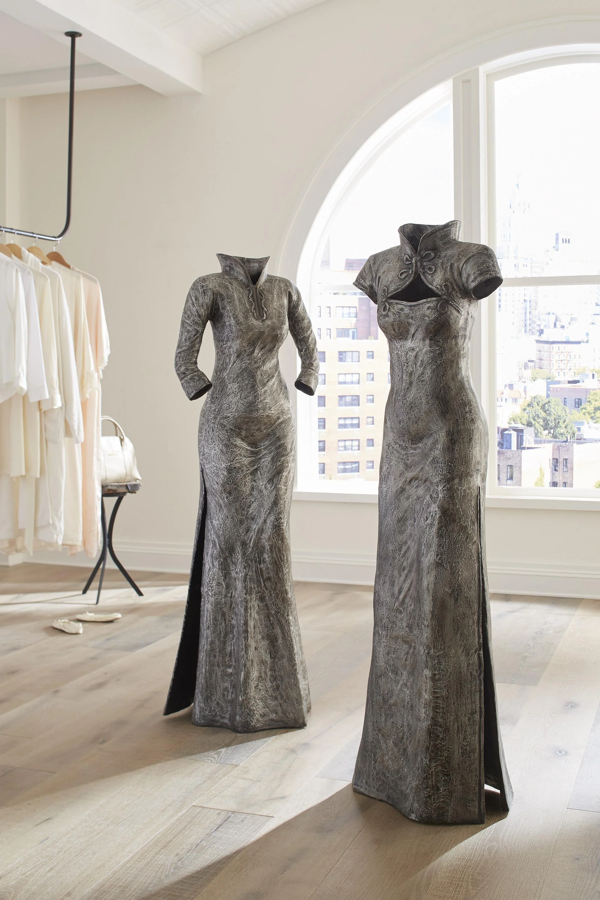 Dress Sculpture, Short Sleeves, Black/Silver, Aluminum - Image 5