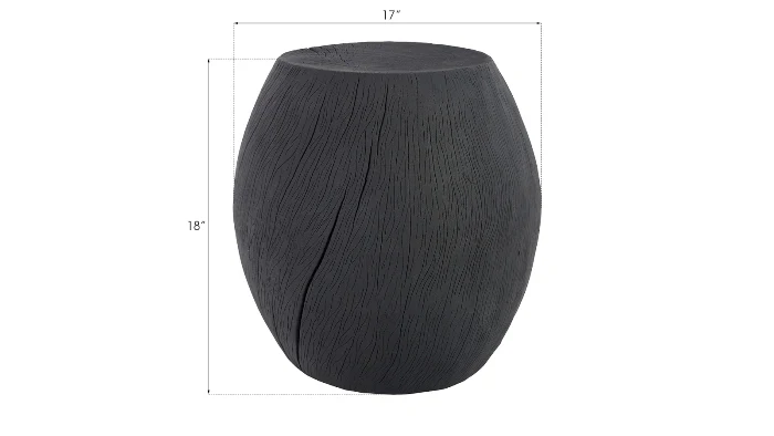 Drum Stool Resin, Charred - Image 3