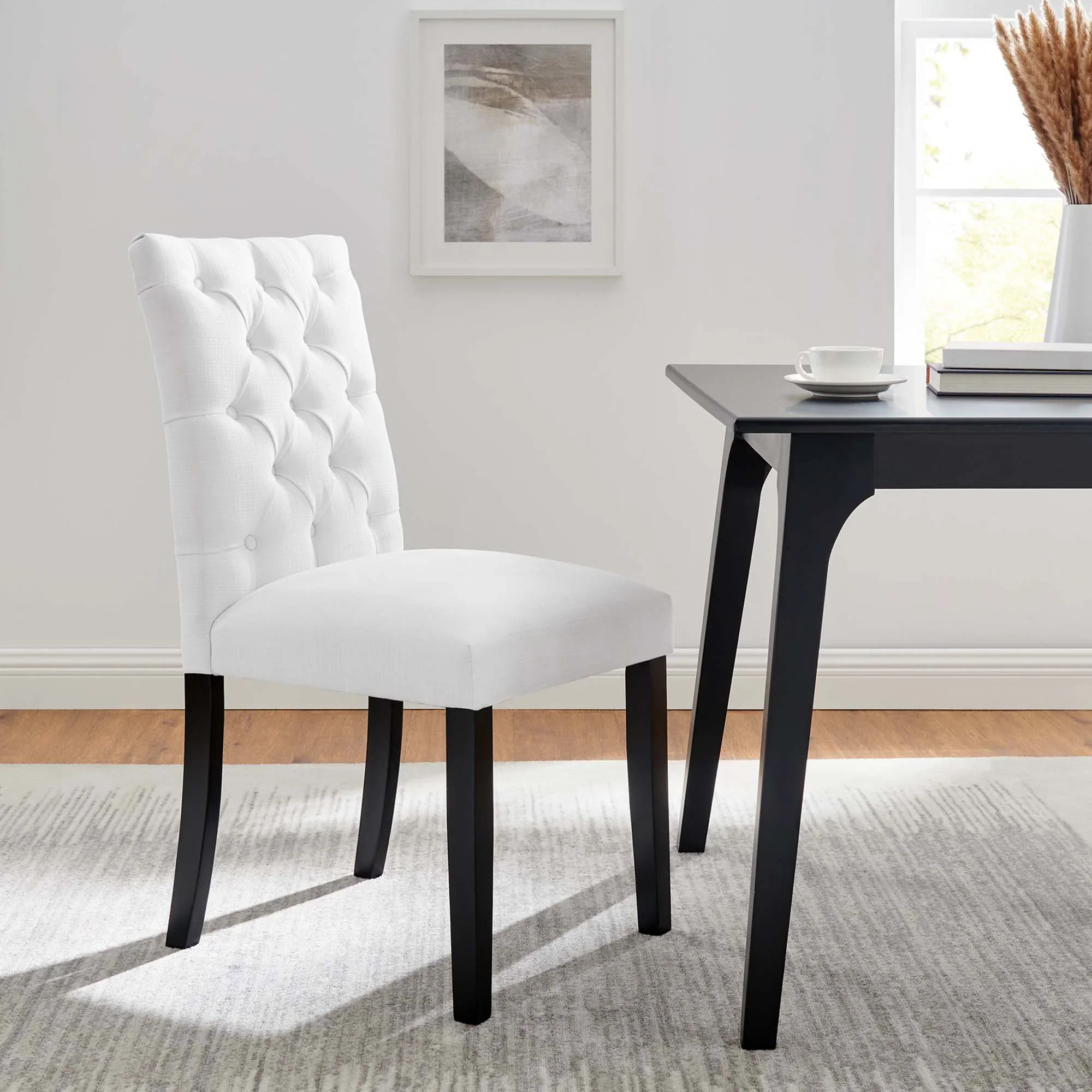 Duchess Button Tufted Fabric Dining Chair - Image 20