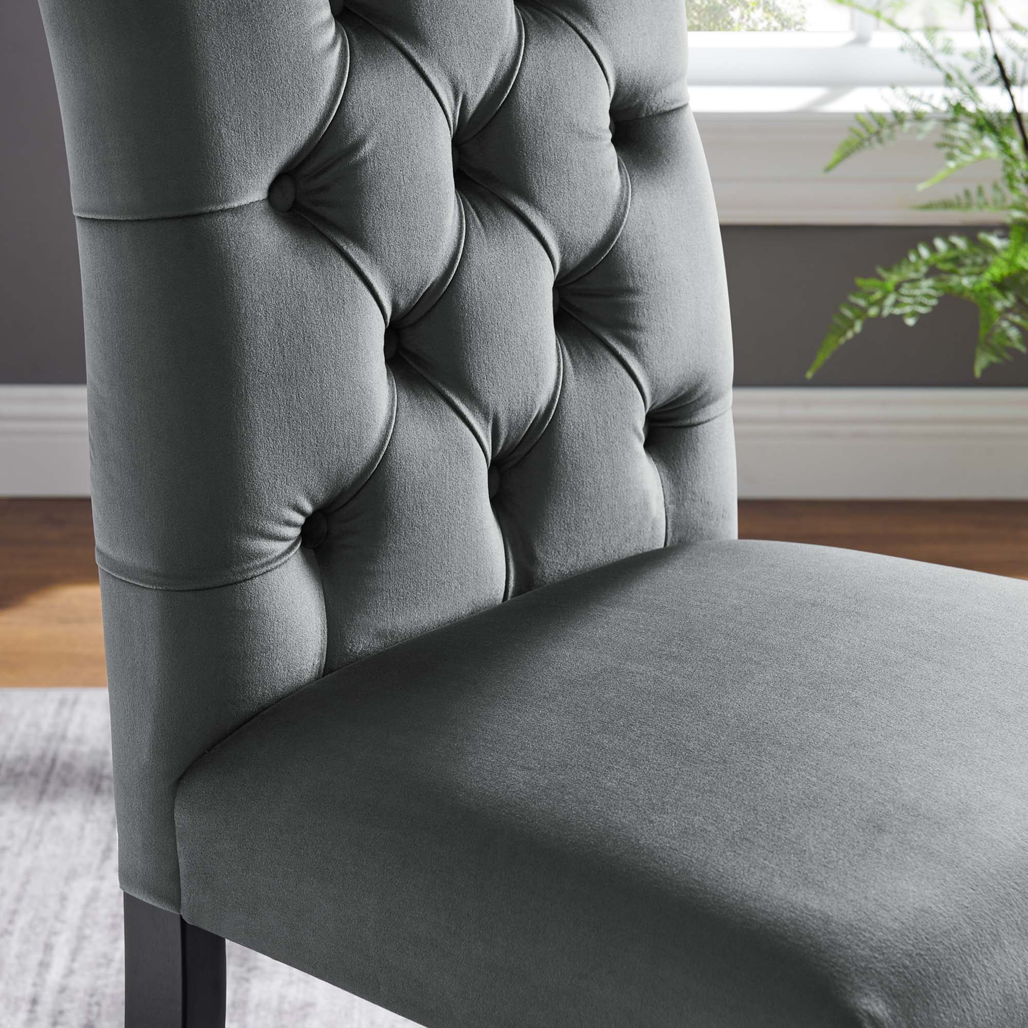 Duchess Performance Velvet Dining Chairs Set of 2 - Image 12