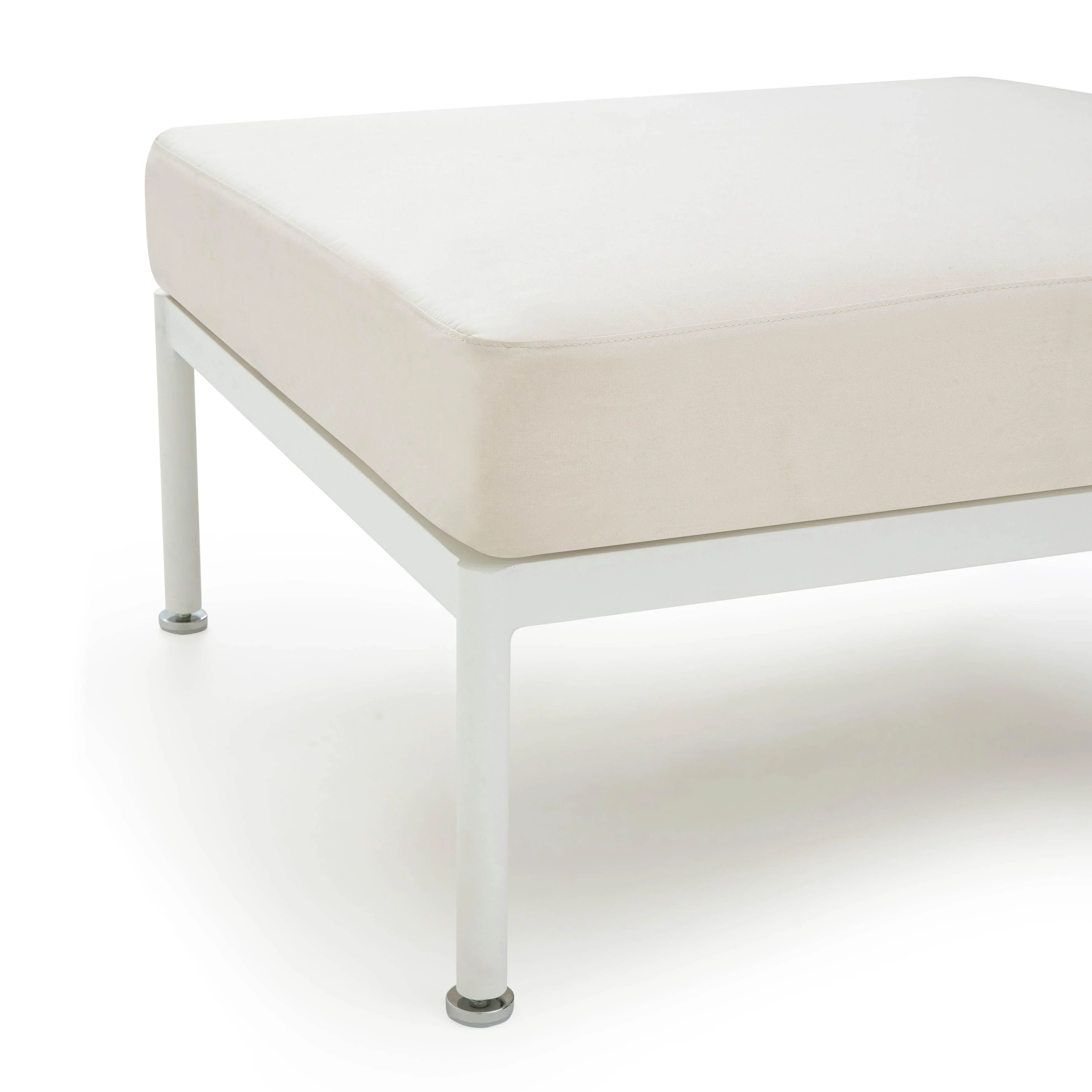 Dunes Cream Outdoor Ottoman - Image 5