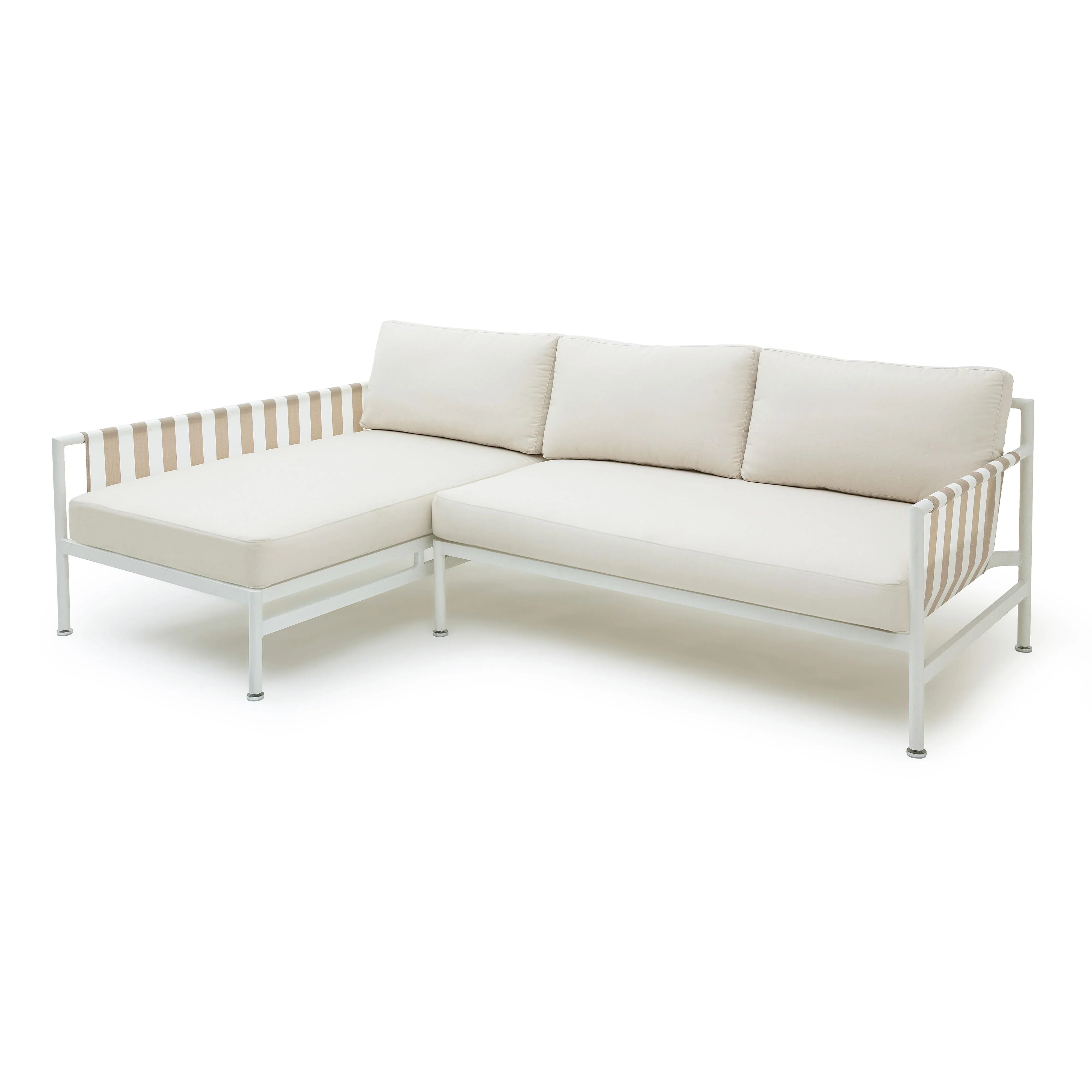 Dunes 2-Piece Cream Outdoor L-Shaped Sectional - Image 10