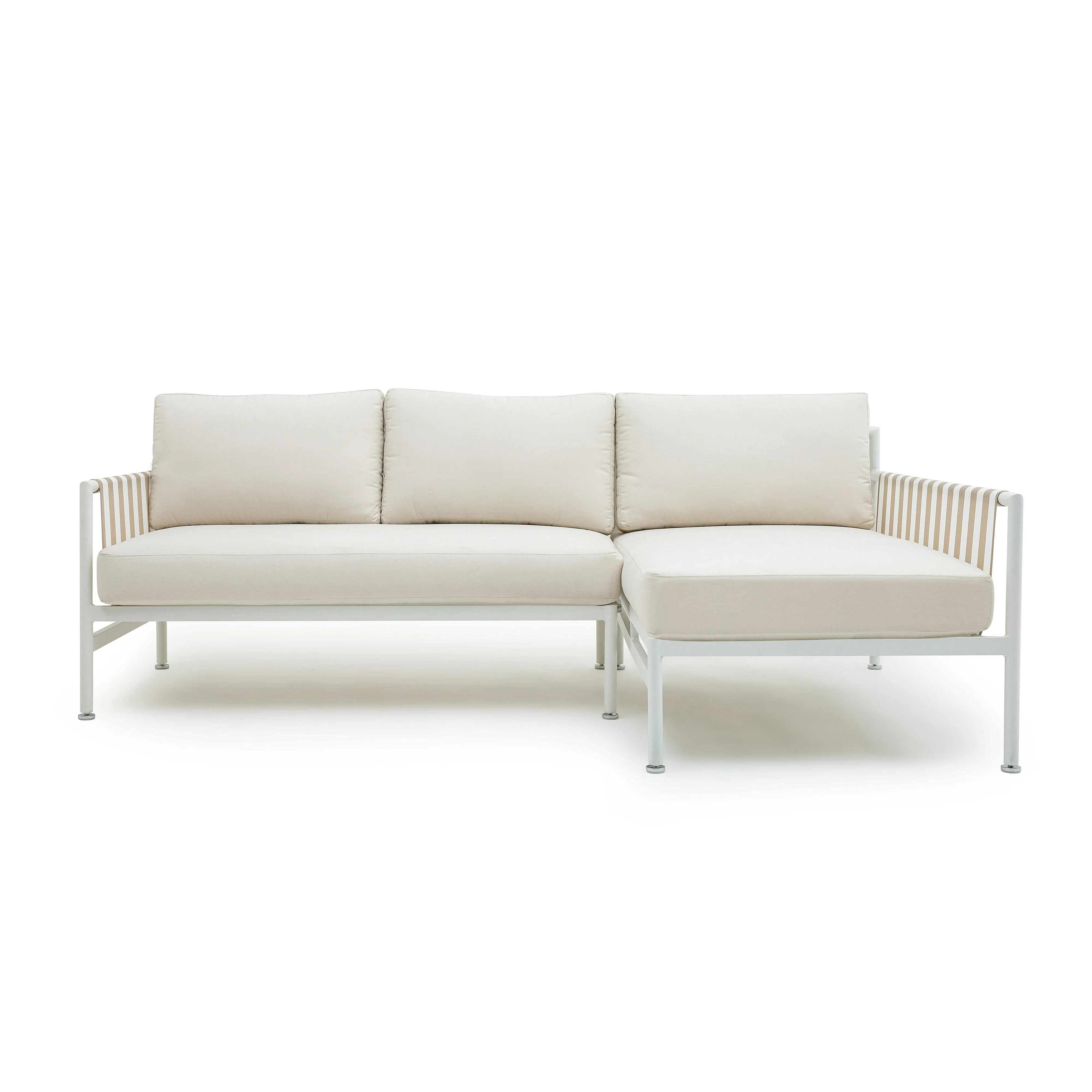 Dunes 2-Piece Cream Outdoor L-Shaped Sectional - Image 3