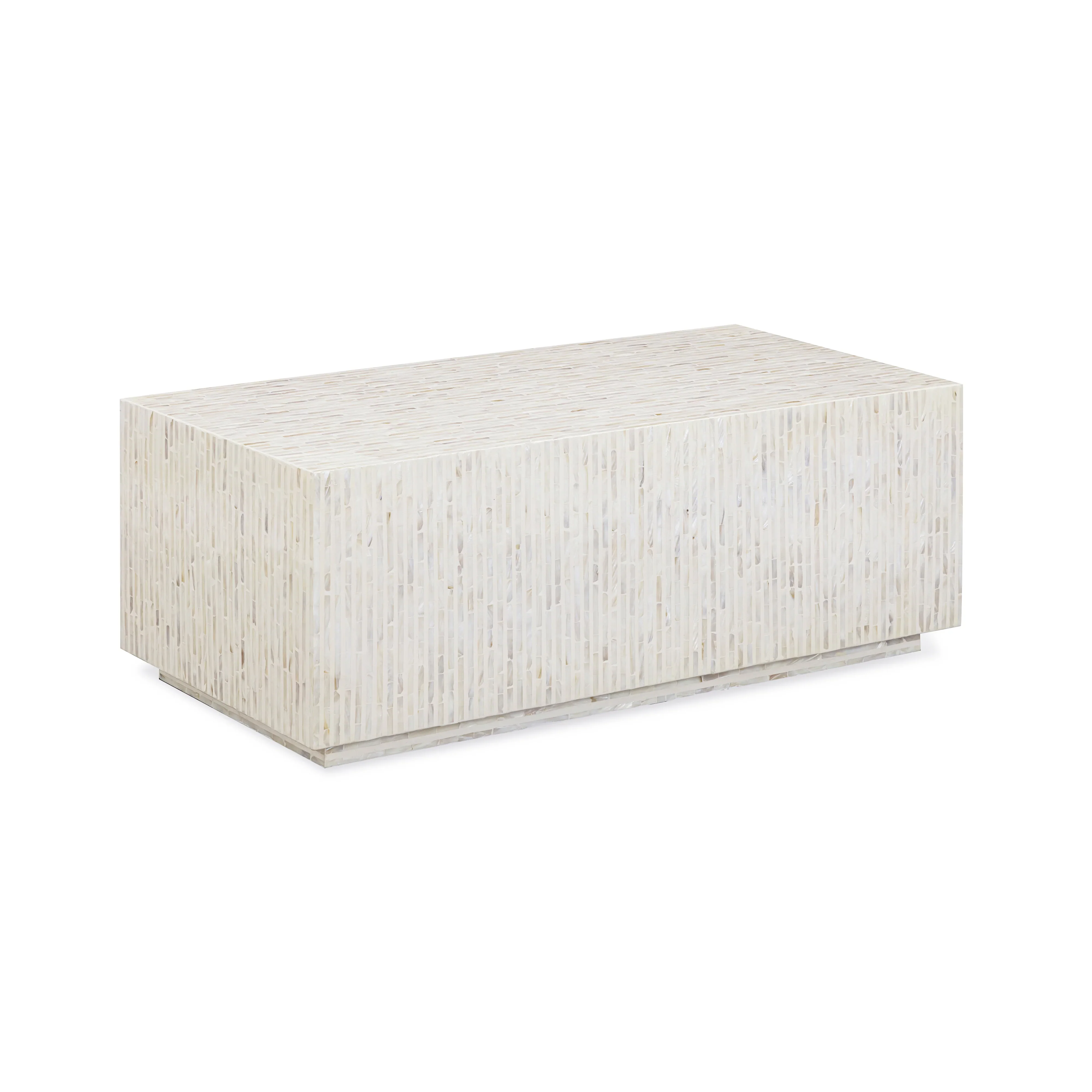 Earl 48" Shell Rectangular Coffee Table - Image 3