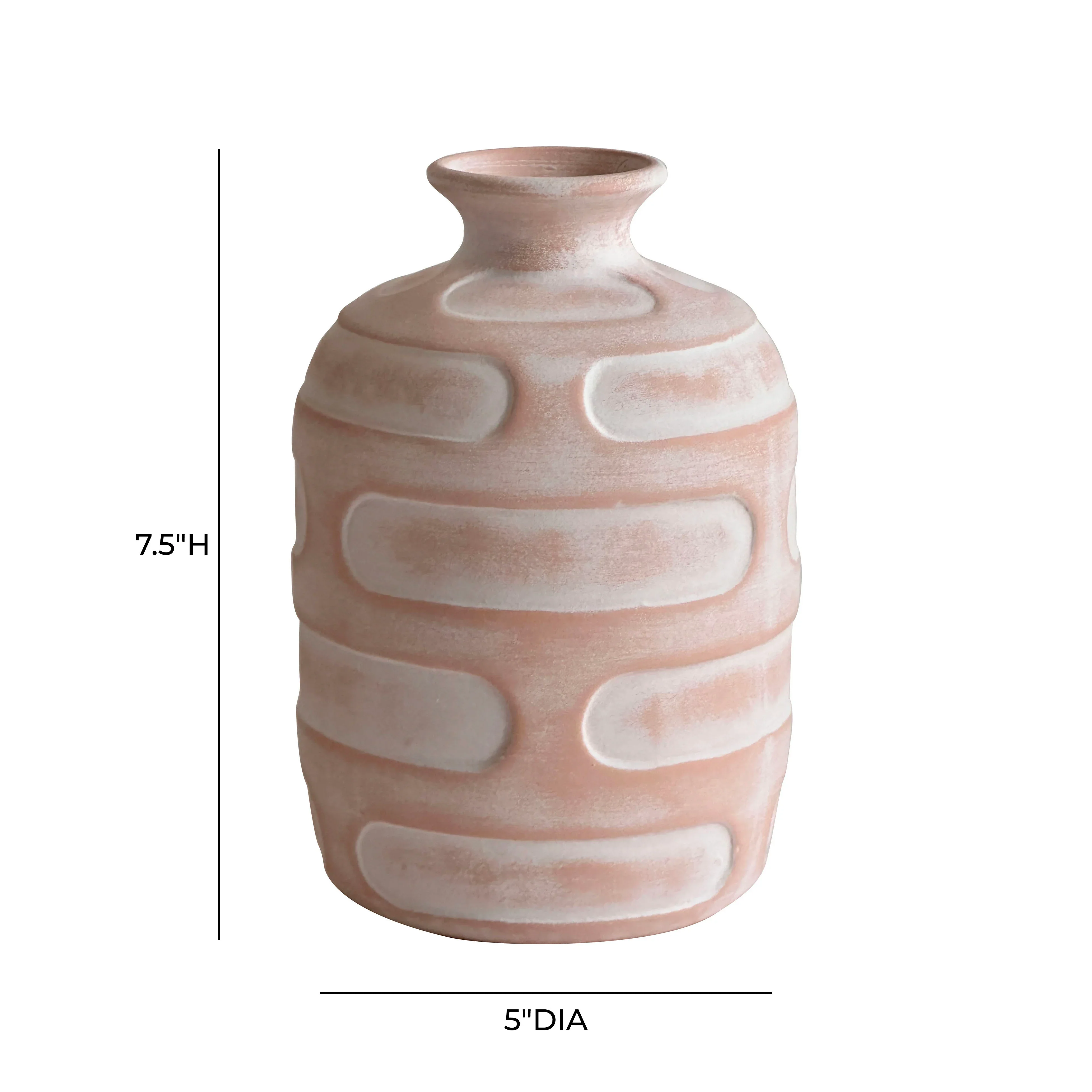 Earthenware Retro Vase in Terracotta - Image 4