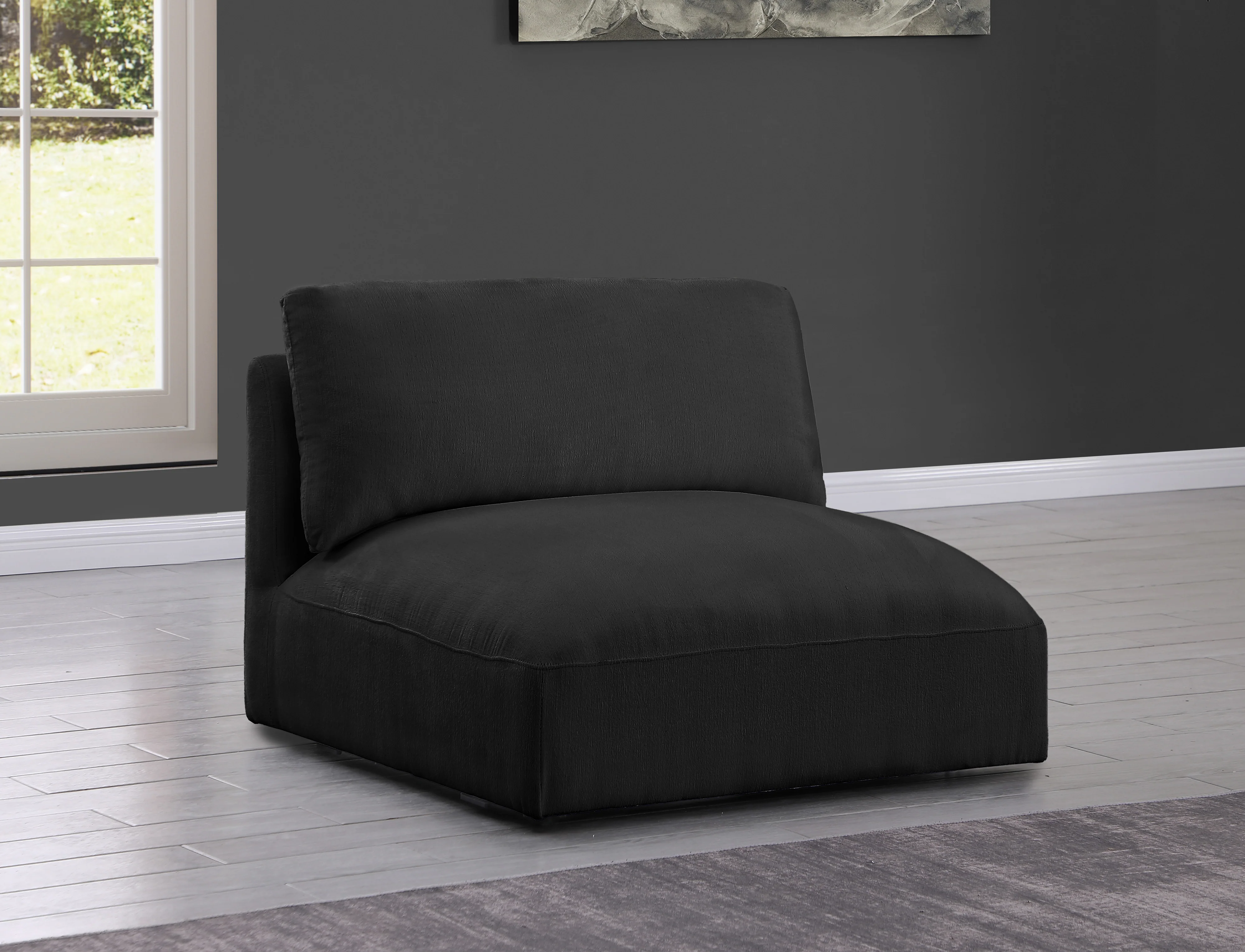 Ease Fabric Upholstered Armless Modular Chair - Image 2