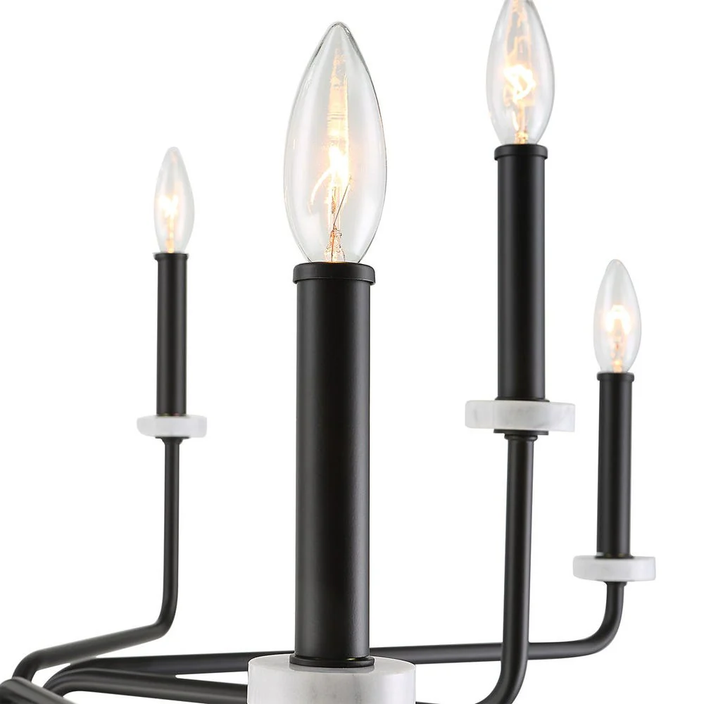 Ebony Elegance, 8 Lt Chandelier - Image 5