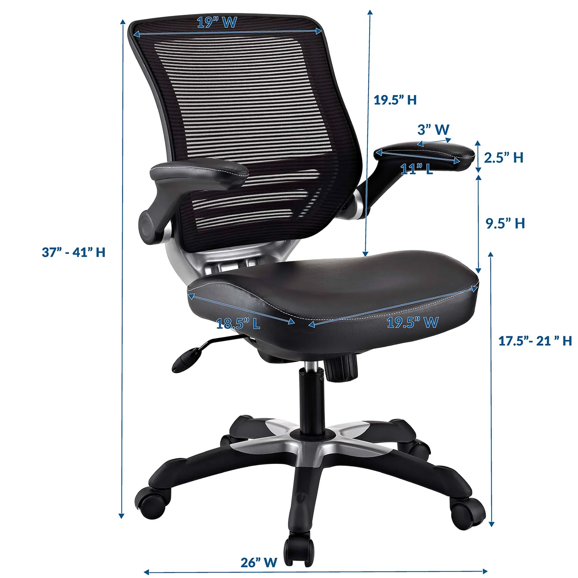 Edge Vinyl Office Chair - Image 11