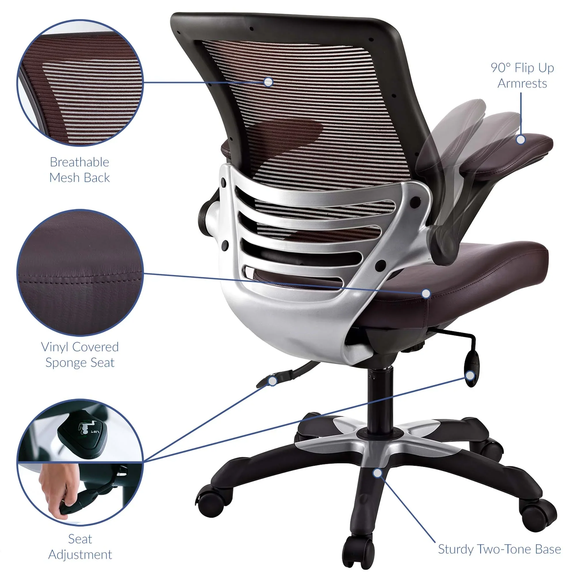 Edge Vinyl Office Chair - Image 23