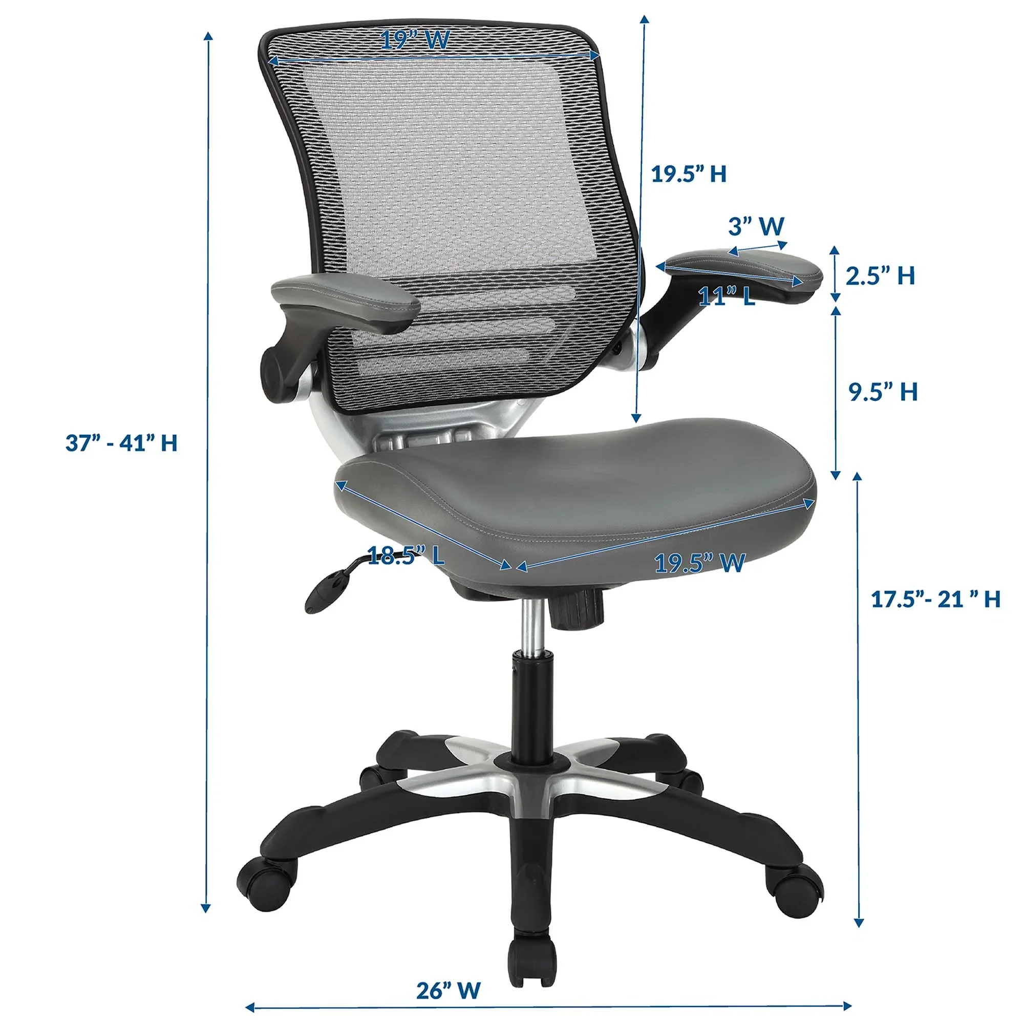 Edge Vinyl Office Chair - Image 33