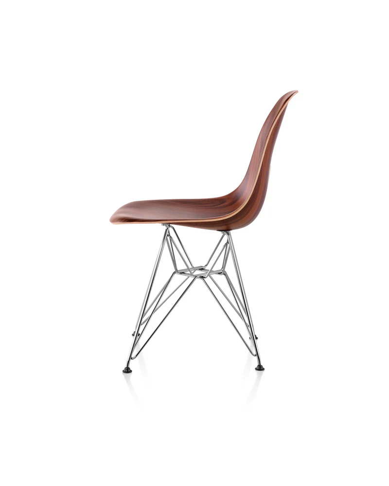 Eiffel Chair Walnut With Chrome Base - Image 2