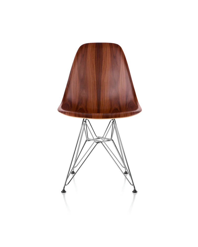 Eiffel Chair Walnut With Chrome Base - Image 3