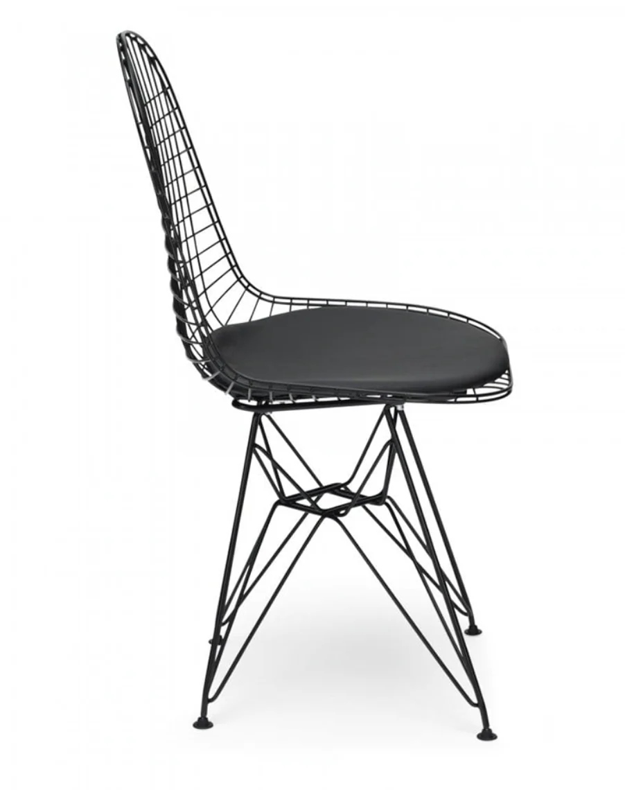 Mesh Eiffel Dining Chair (Black/ White) - Image 3